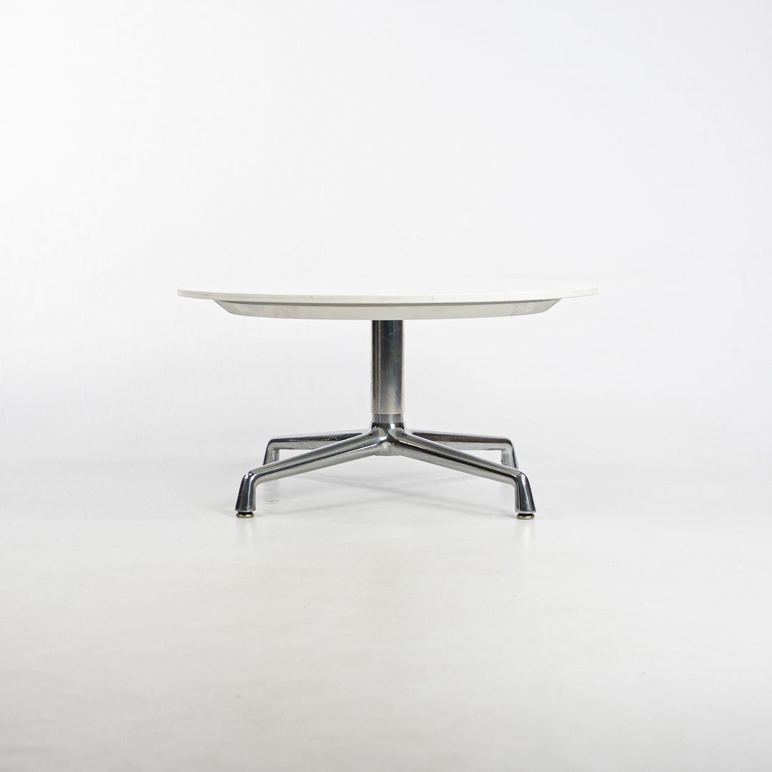 2016 Coalesse White Laminate w/ Polished Aluminum Coffee Table by Scott Wilson In Good Condition For Sale In Philadelphia, PA