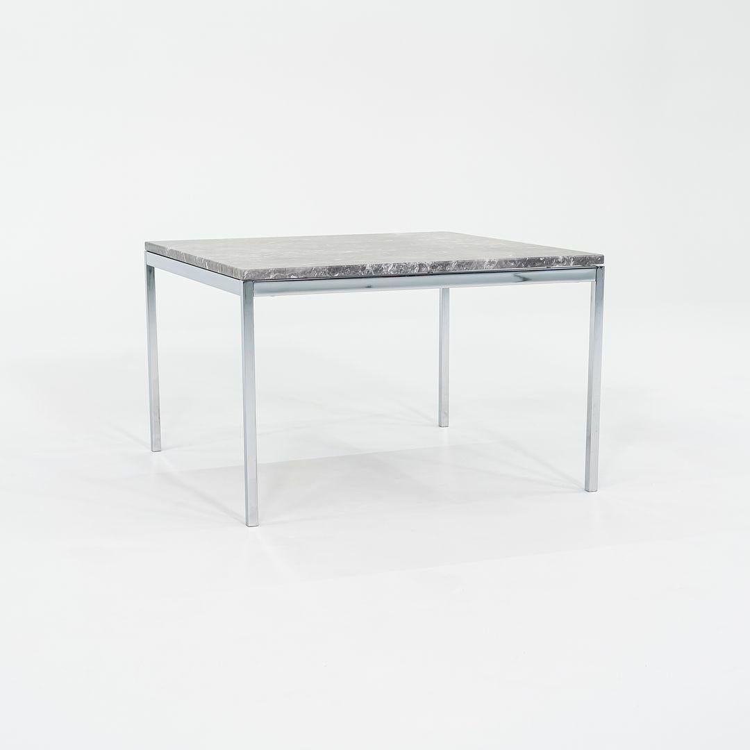 Quadratischer Beistelltisch von Florence Knoll aus Chrom und Grigio Marquina Marmor, 2016 im Angebot 5