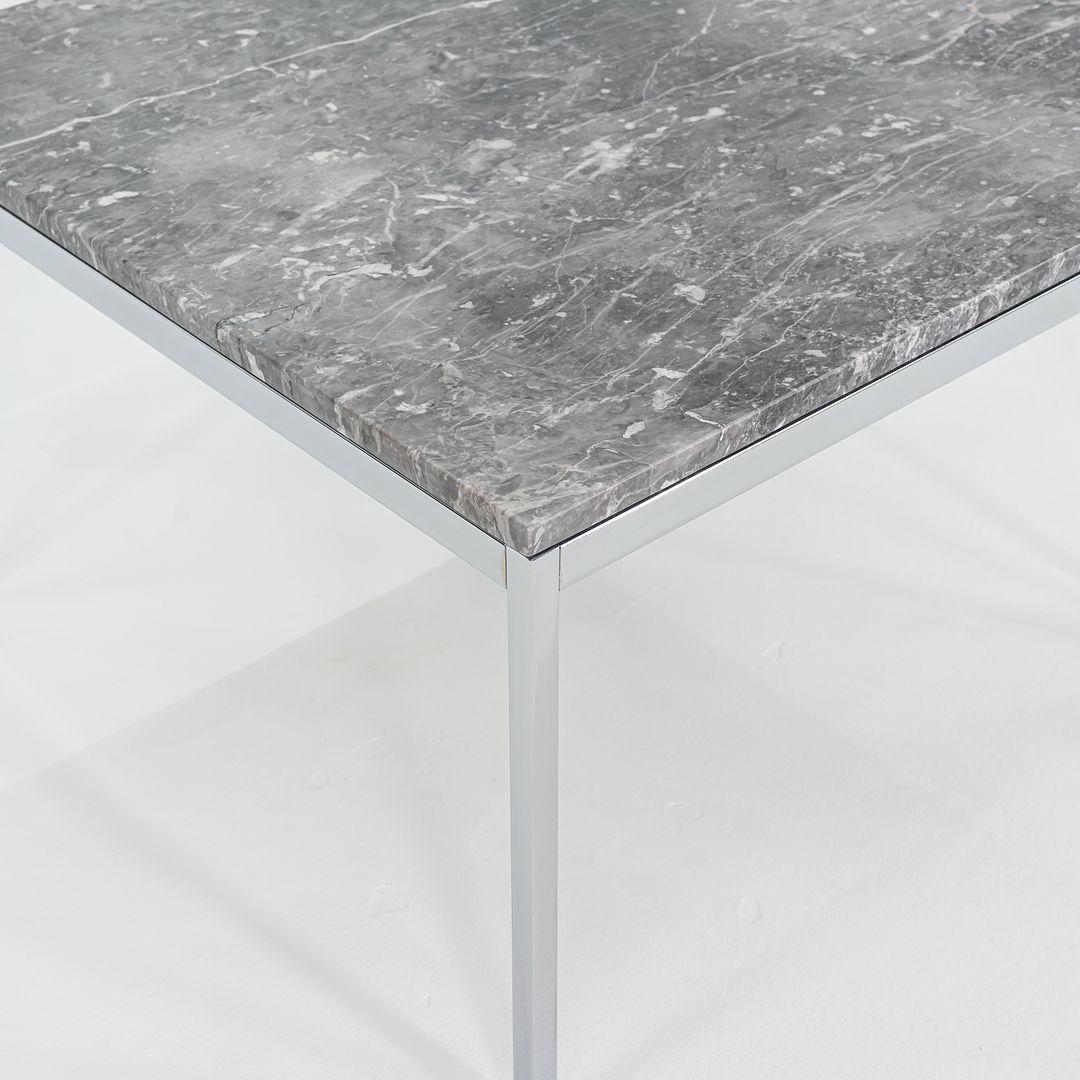 Quadratischer Beistelltisch von Florence Knoll aus Chrom und Grigio Marquina Marmor, 2016 im Angebot 2
