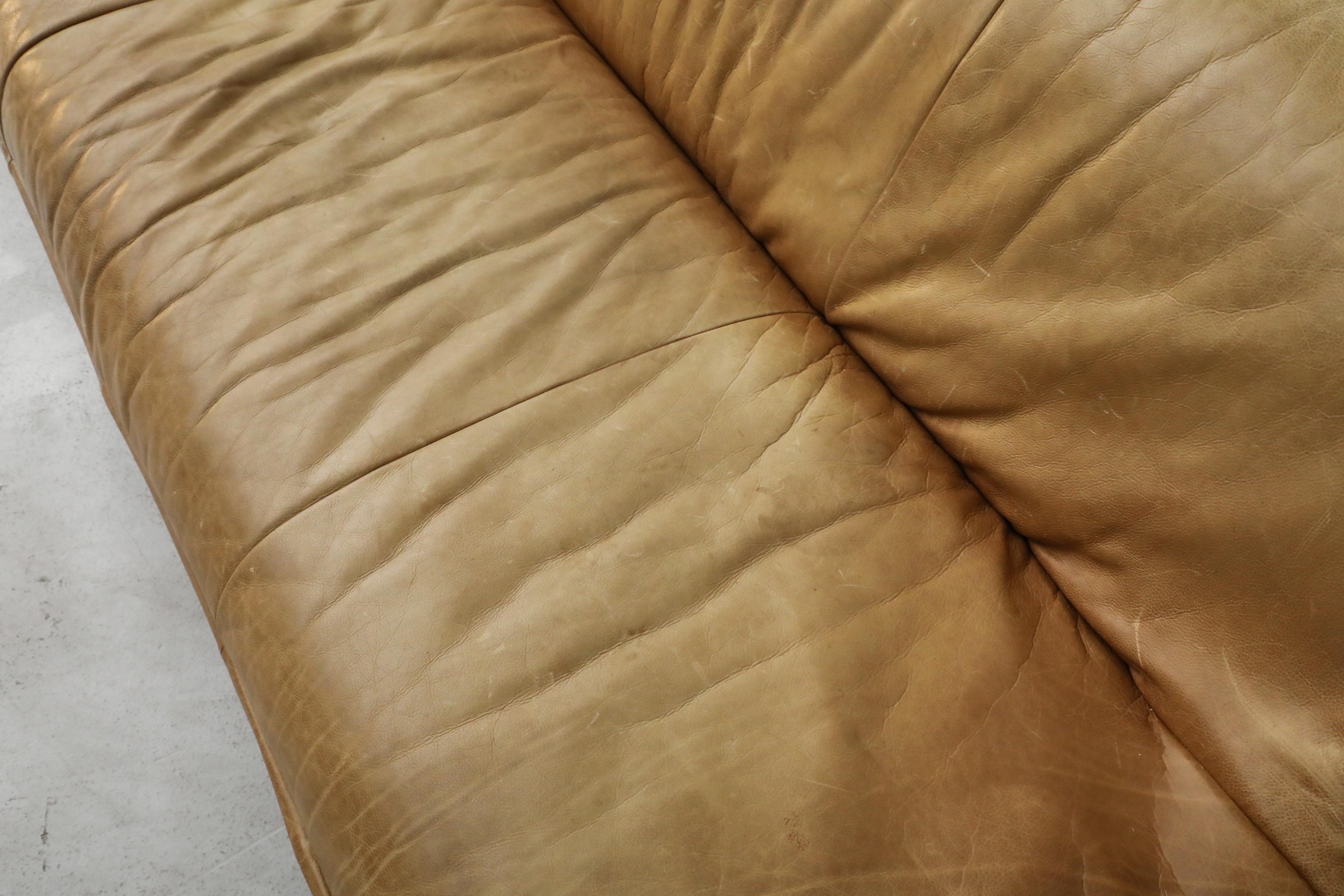 2016 Gerard Van Den Berg 'Swoon' Natural Leather Sofa for Label 8