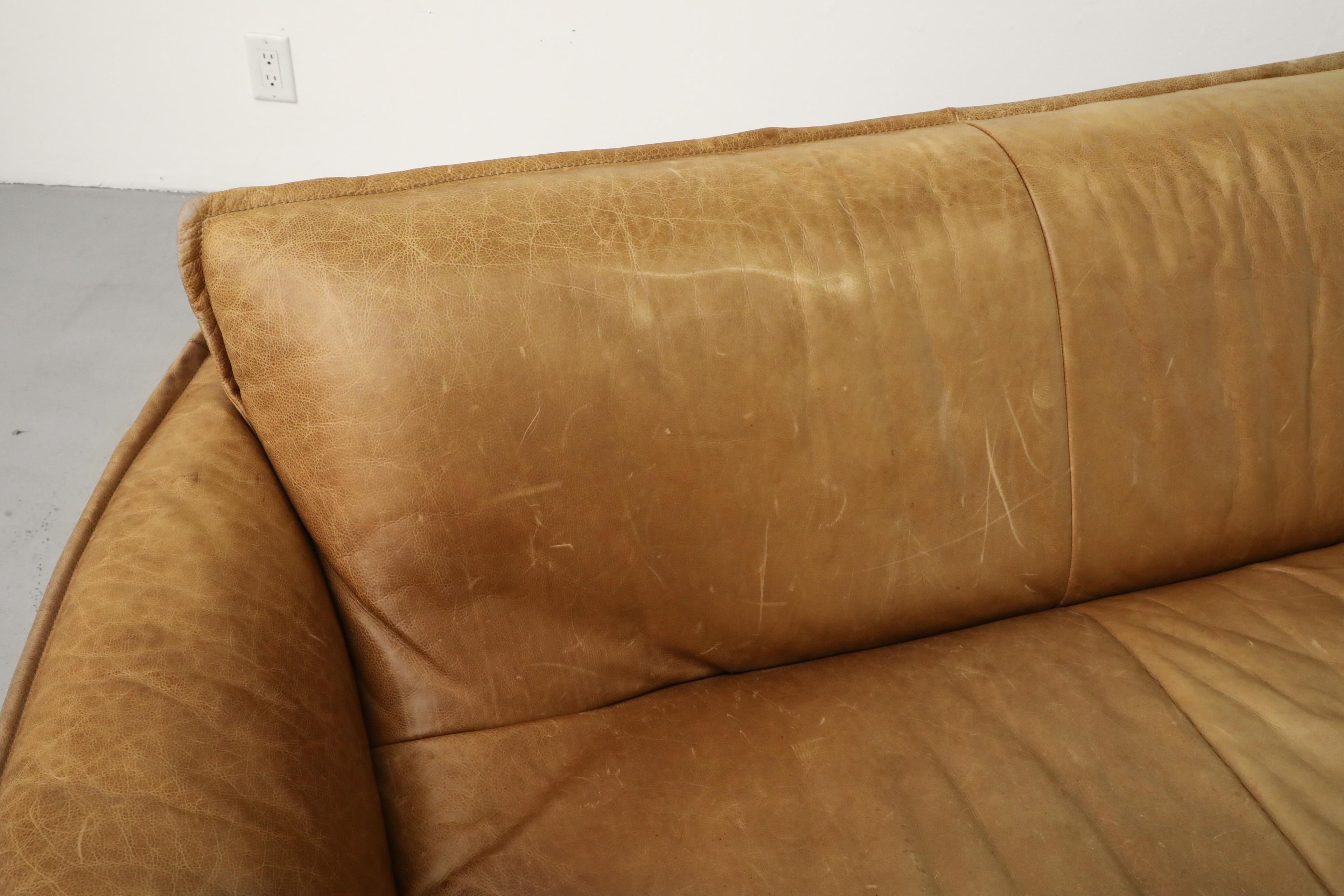 2016 Gerard Van Den Berg 'Swoon' Natural Leather Sofa for Label 9