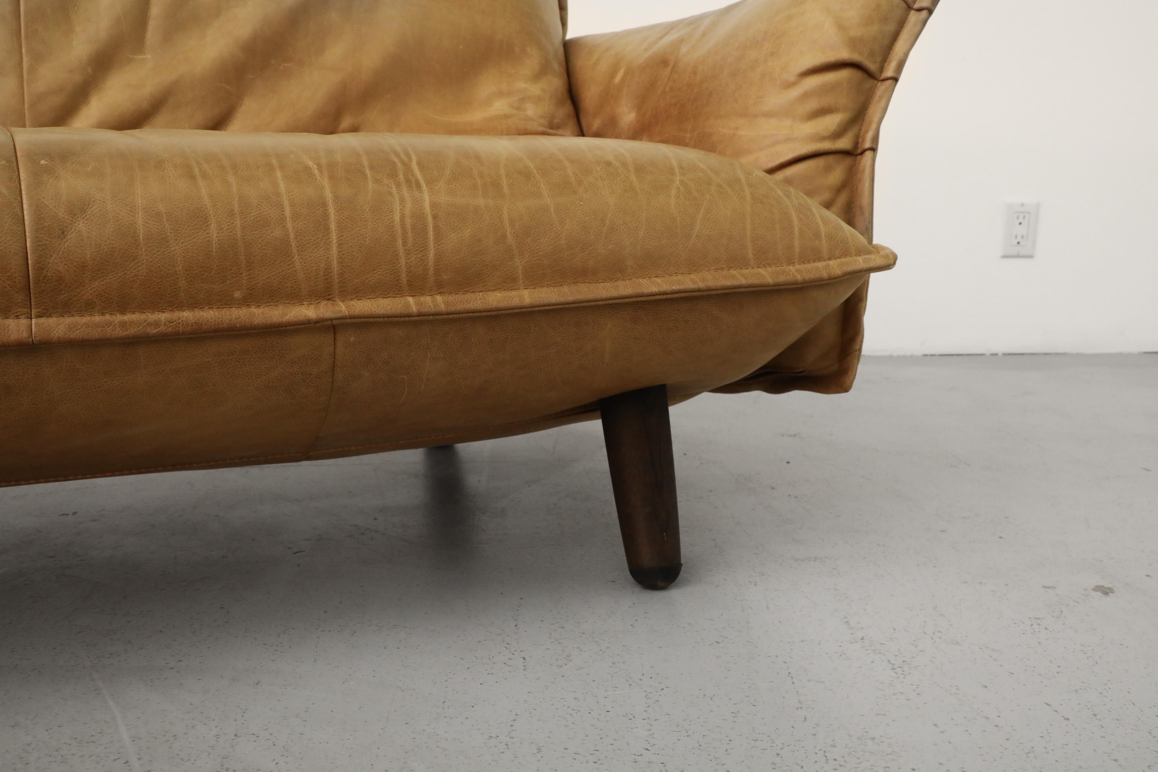 2016 Gerard Van Den Berg 'Swoon' Natural Leather Sofa for Label 11