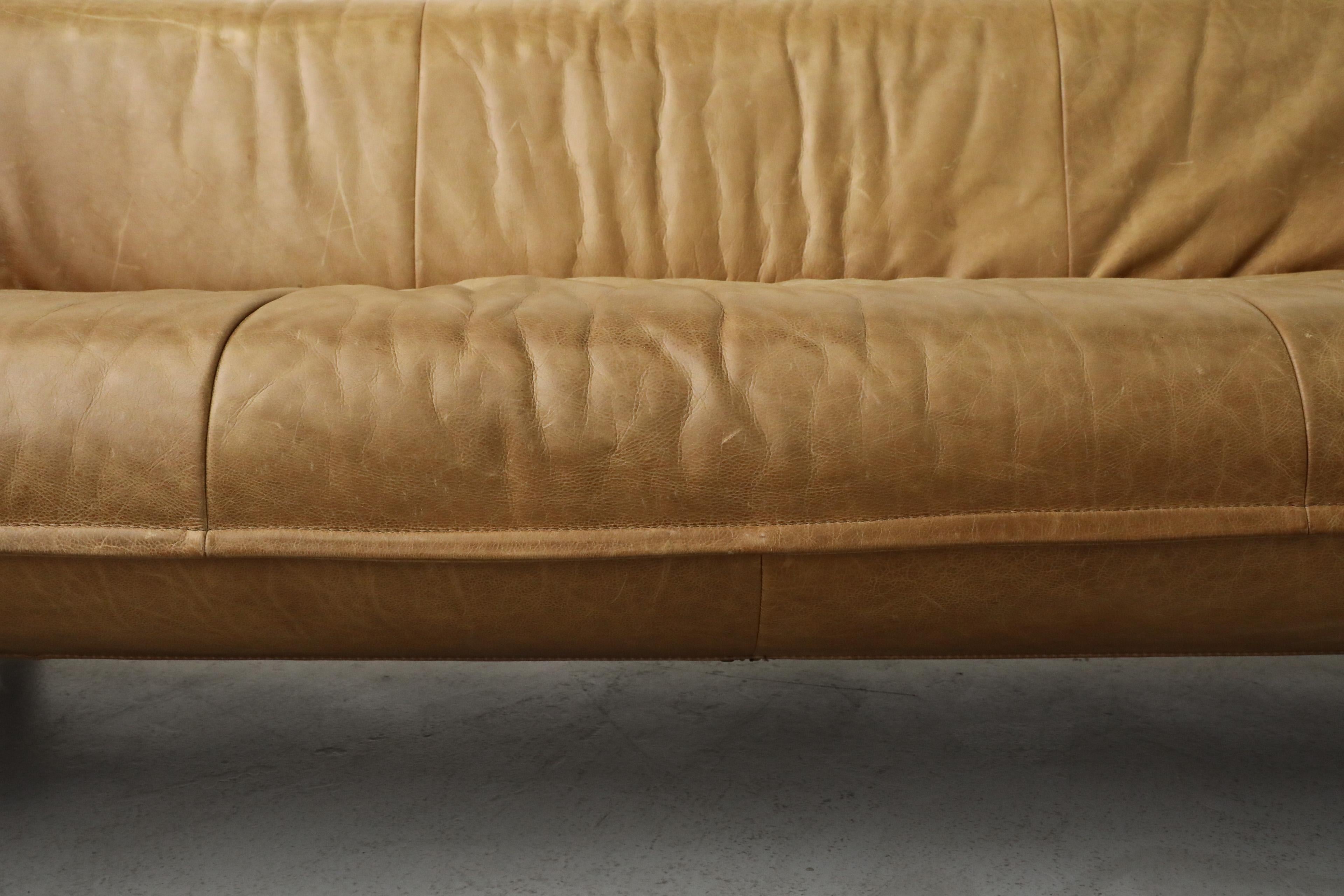 2016 Gerard Van Den Berg 'Swoon' Natural Leather Sofa for Label 12