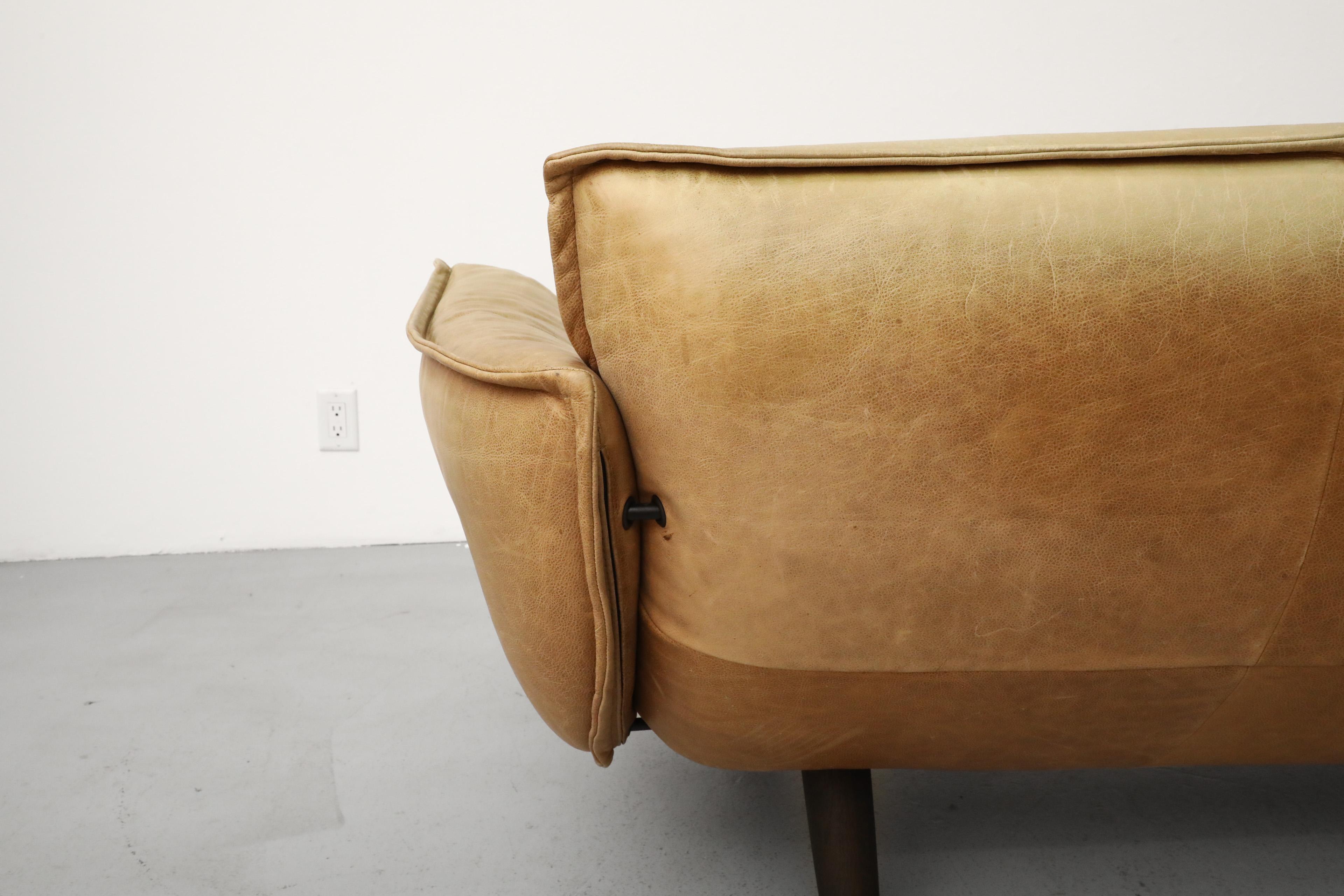 2016 Gerard Van Den Berg 'Swoon' Natural Leather Sofa for Label 2