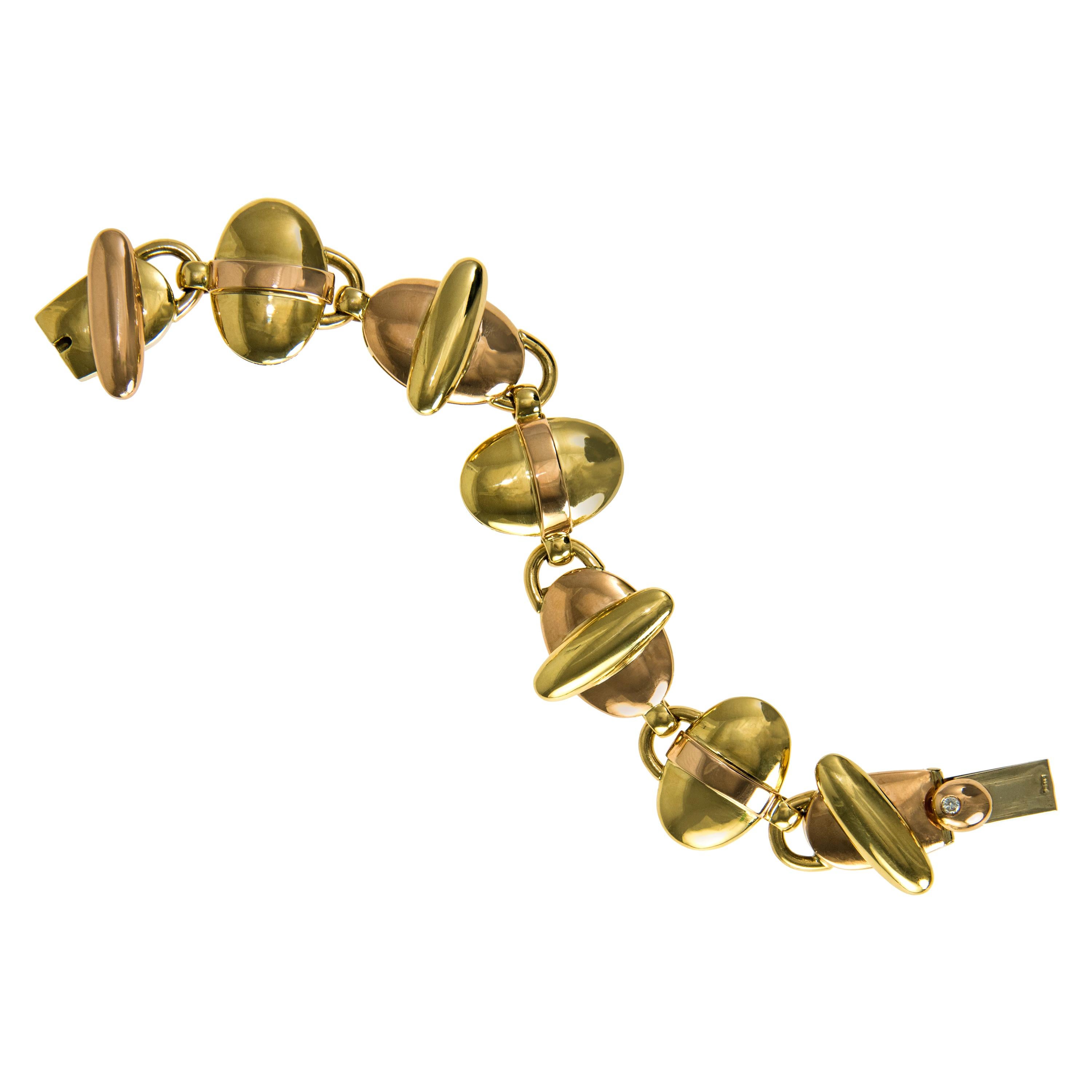 Giorgio Facchini Yellow and Rose Gold Bracelet 2016 For Sale