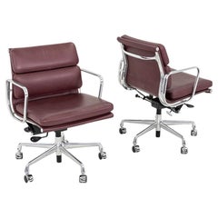 2016 Herman Miller Eames Soft Pad Management Desk Chair in Burgundy Leather