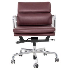 2016 Herman Miller Eames Soft Pad Management Desk Chair in Burgundy Leather