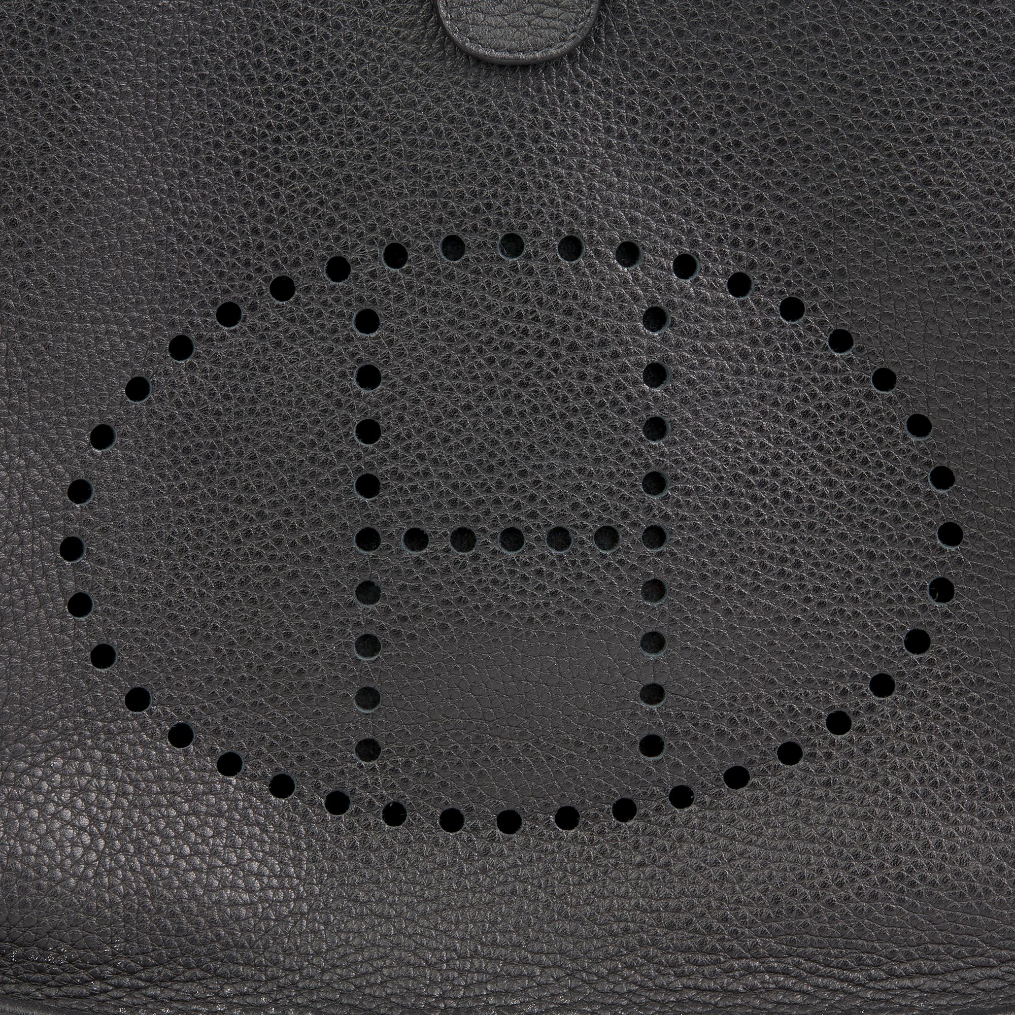 2016 Hermès  Black Clemence Leather Evelyne III 33  In Excellent Condition In Bishop's Stortford, Hertfordshire