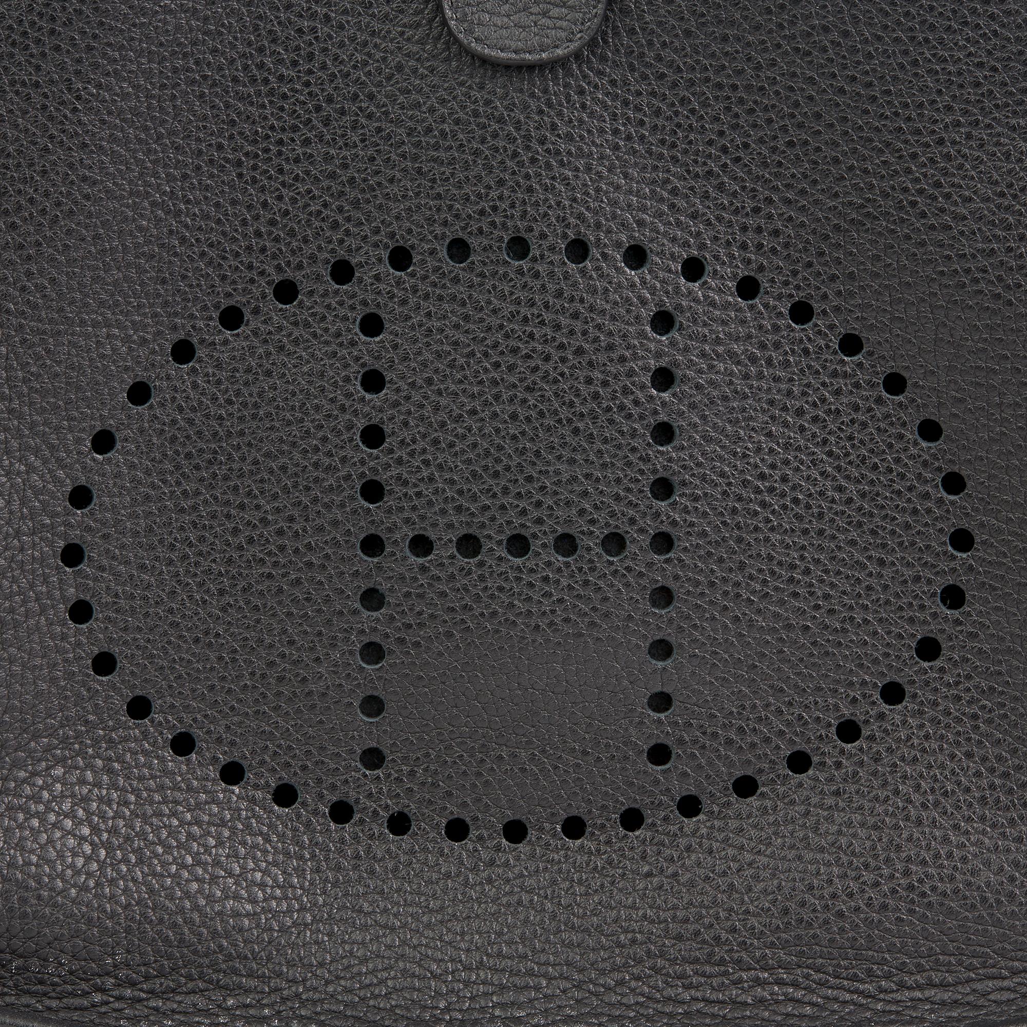 2016 Hermès  Black Clemence Leather Evelyne III 33 In Excellent Condition In Bishop's Stortford, Hertfordshire