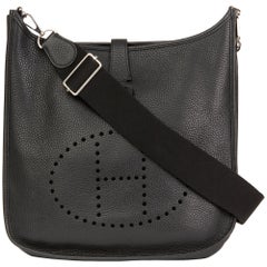 2016 Hermès  Black Clemence Leather Evelyne III 33