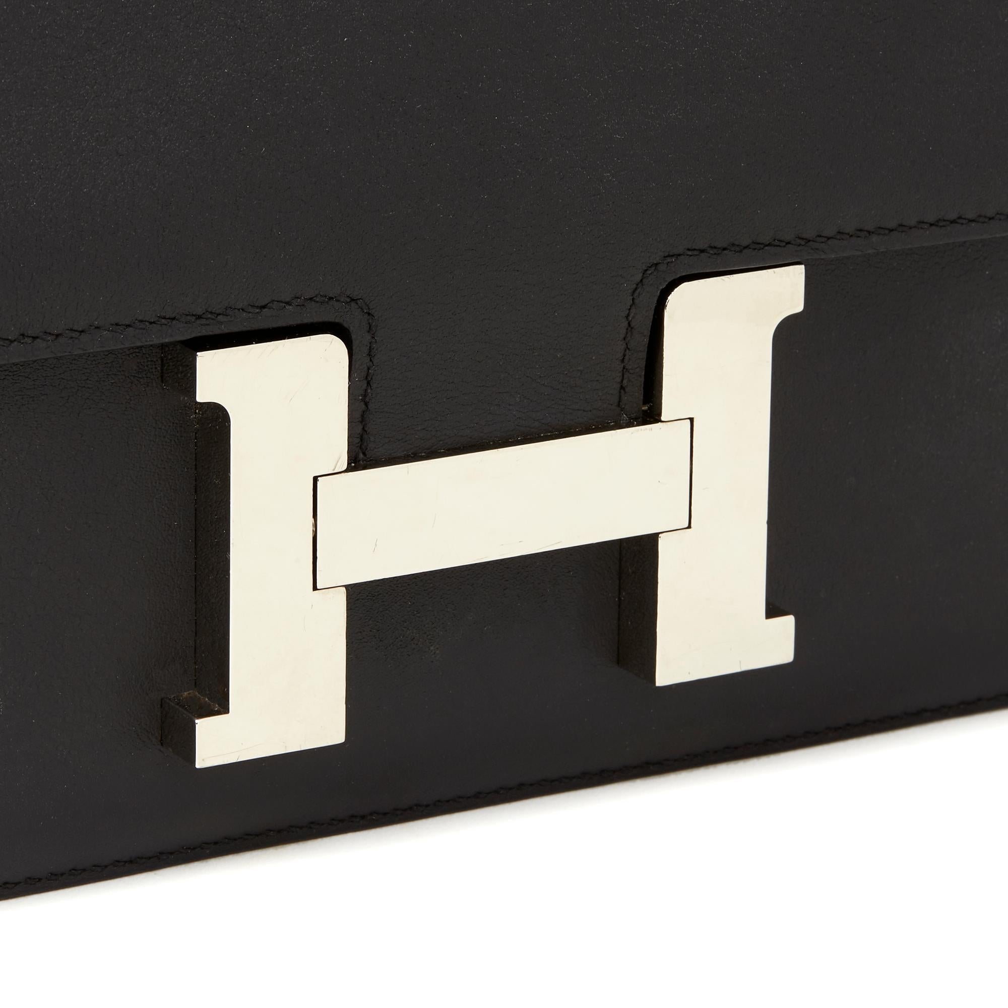 2016 Hermès Black Swift Leather Constance 24 1