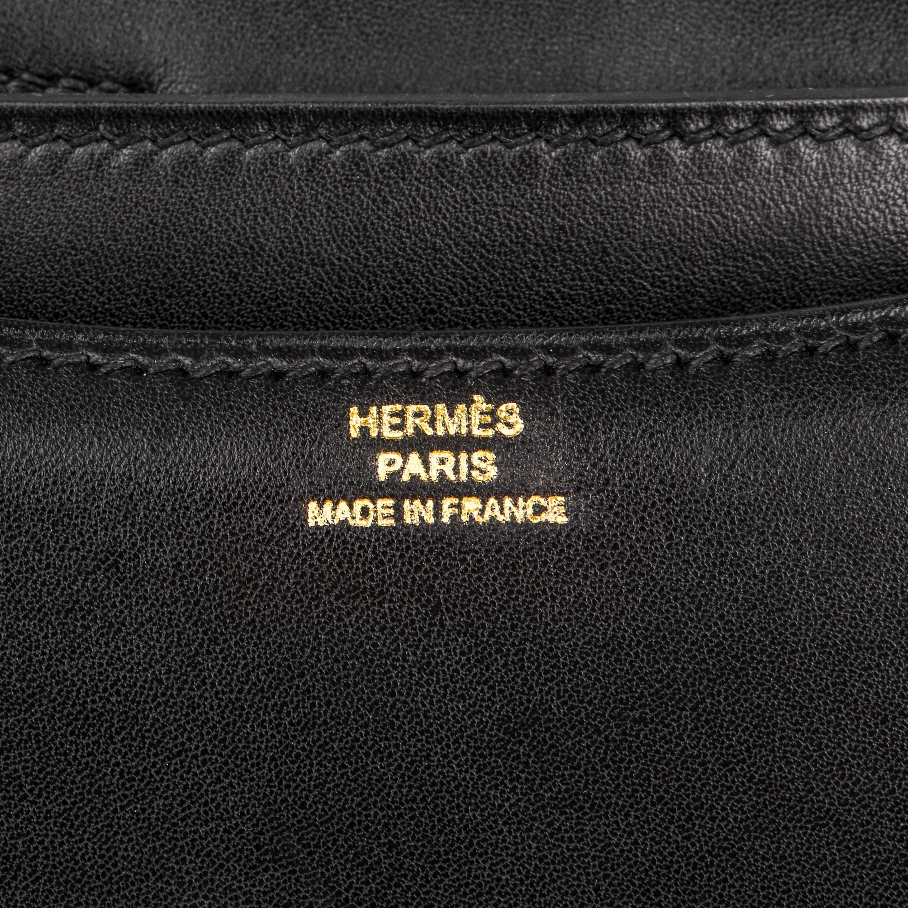 2016 Hermes Black Swift Leather Constance Mini  2