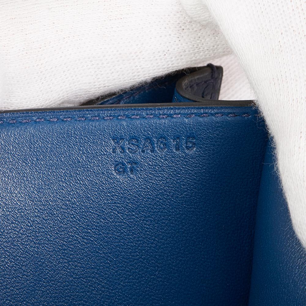 2016  Hermès Bleu de Malte Ostrich Leather Special Order Constance 24 In New Condition In Bishop's Stortford, Hertfordshire