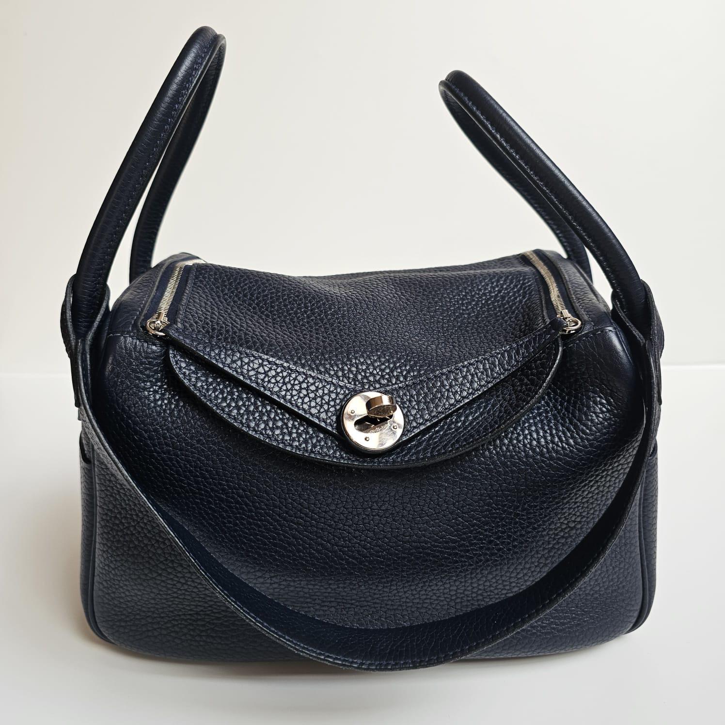 2016 Hermes Bleu Nuit Lindy 26 Bag 8
