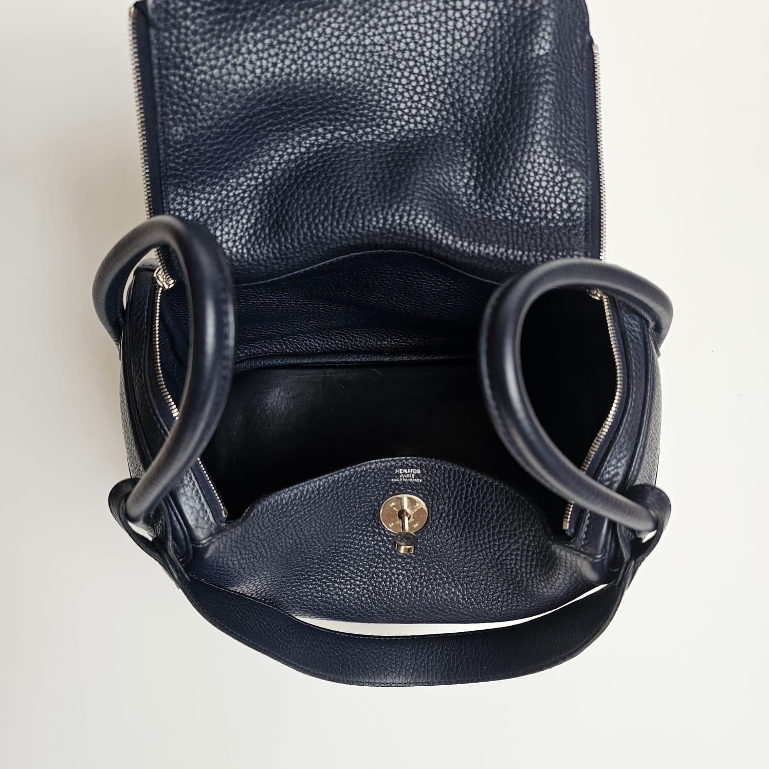 2016 Hermes Bleu Nuit Lindy 26 Bag 9