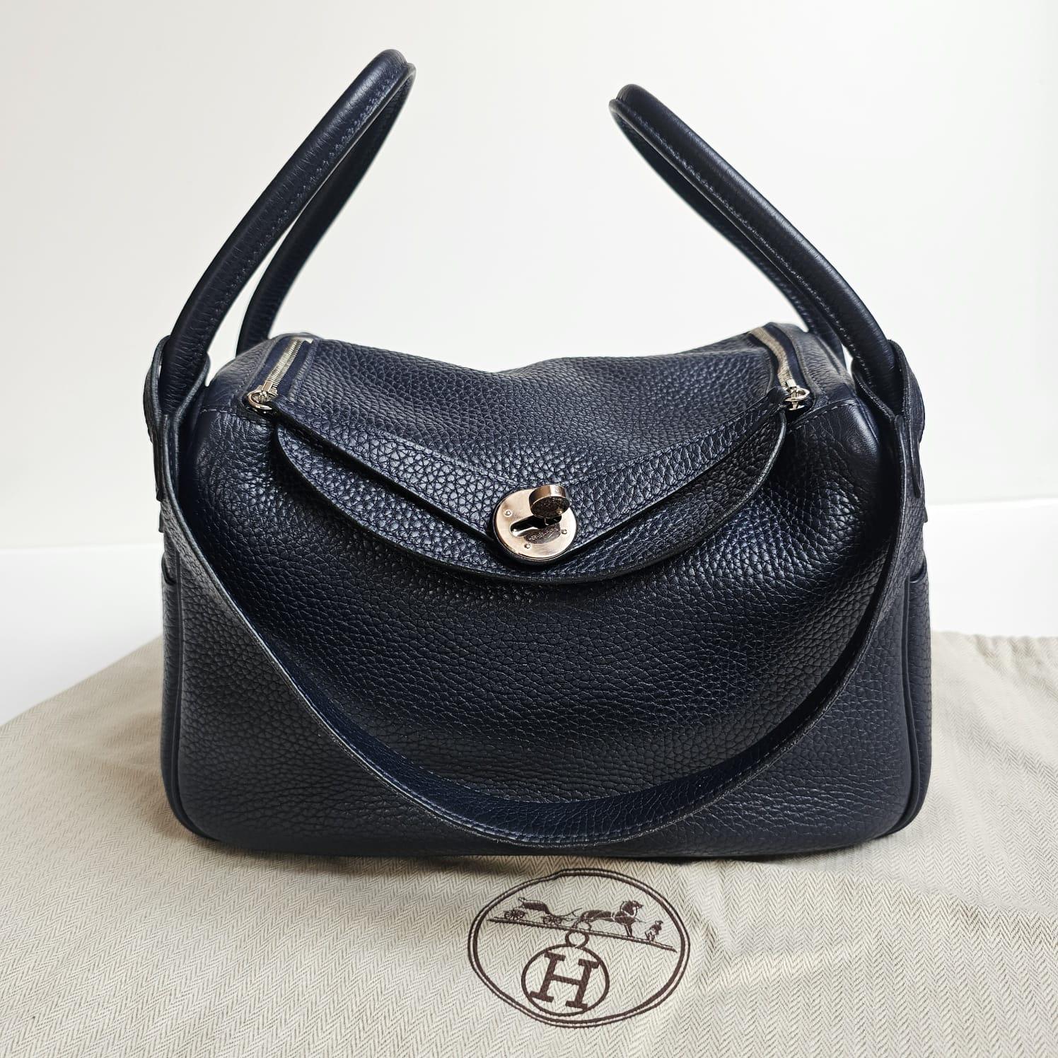 2016 Hermes Bleu Nuit Lindy 26 Bag 10