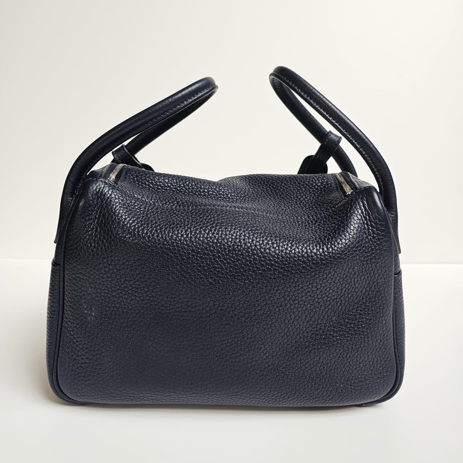 Women's 2016 Hermes Bleu Nuit Lindy 26 Bag