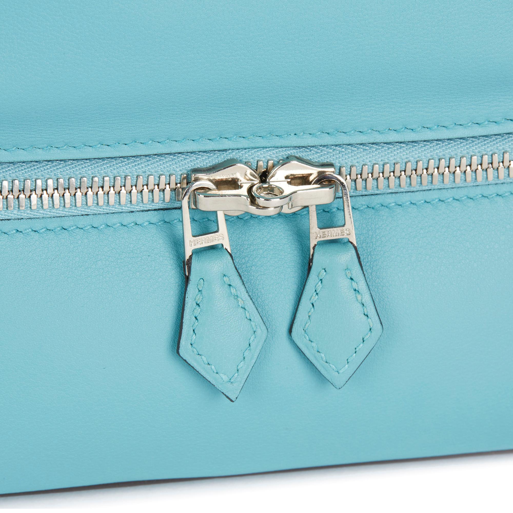2016 Hermès Blue Atoll Swift Leather Bolide Secret 3