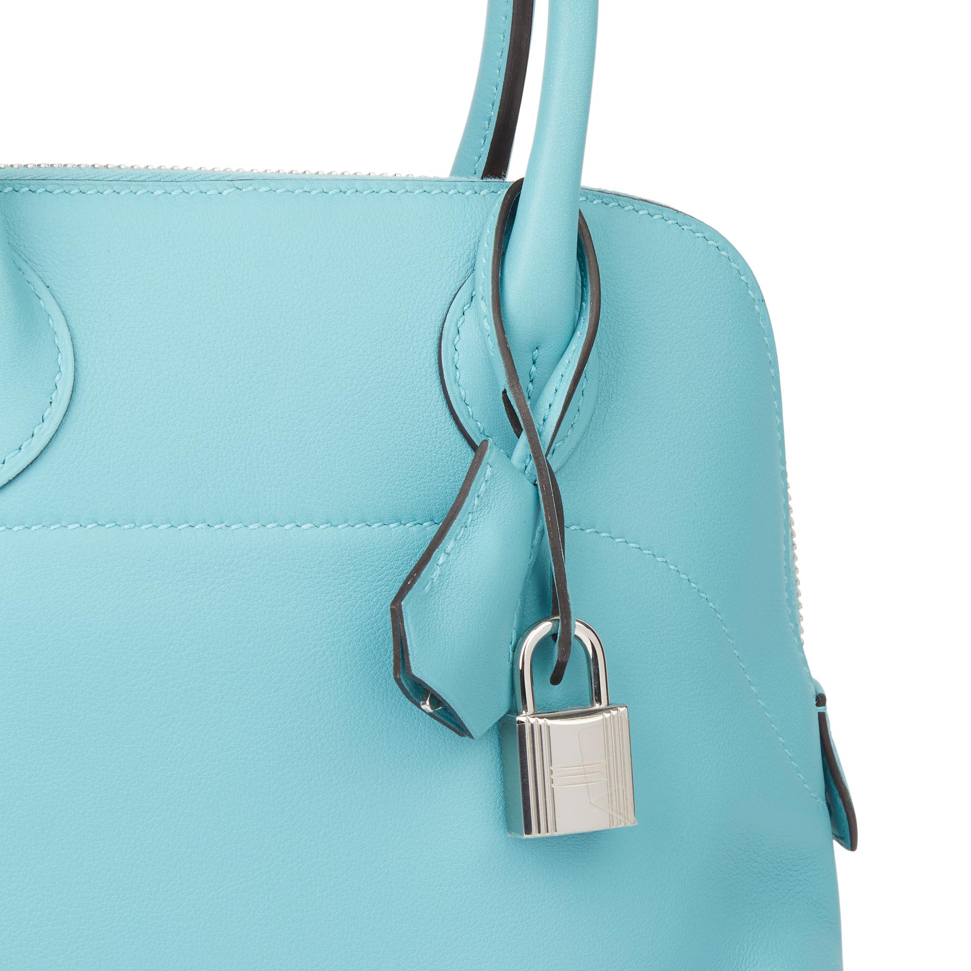 2016 Hermès Blue Atoll Swift Leather Bolide Secret 4