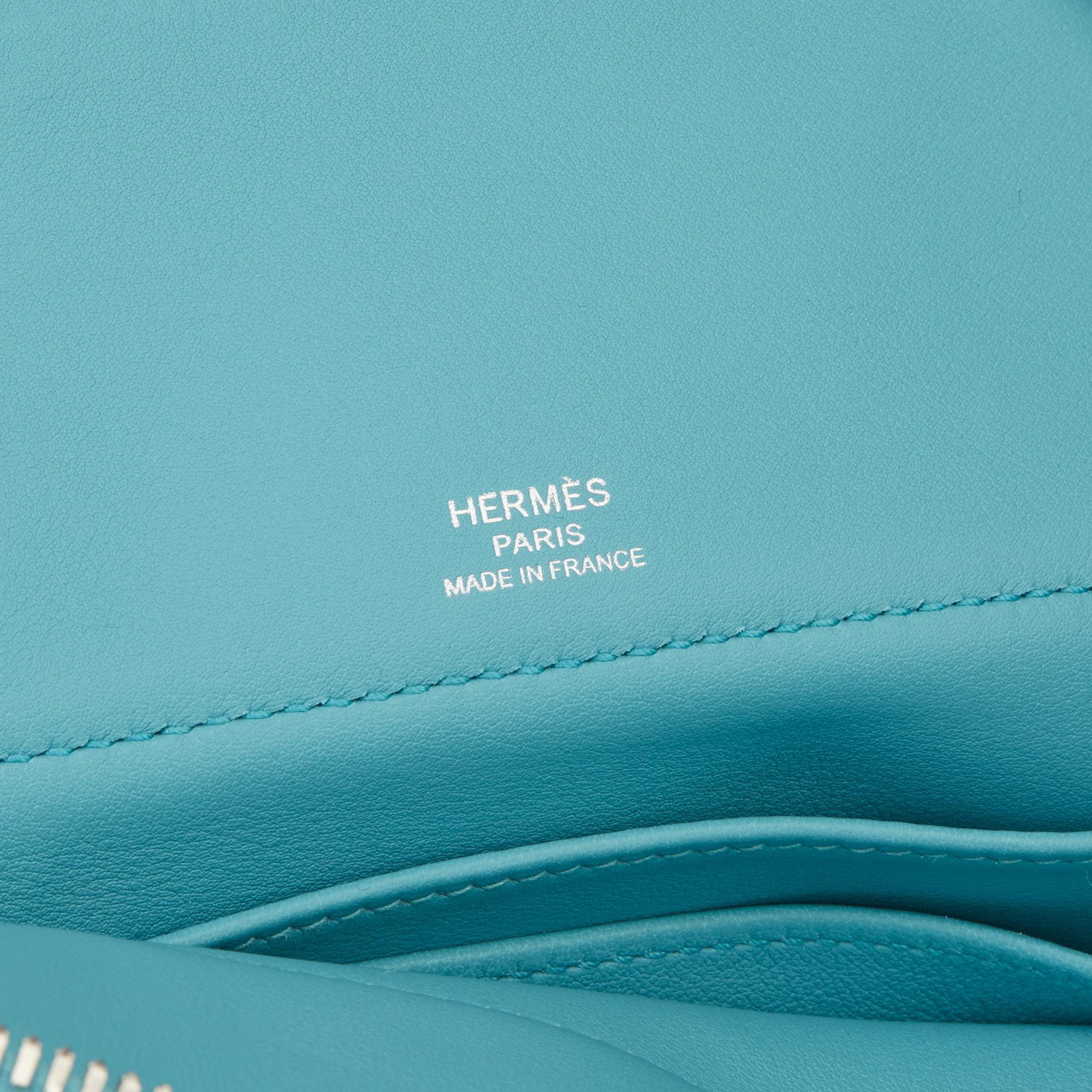 2016 Hermès Blue Atoll Swift Leather Bolide Secret 5