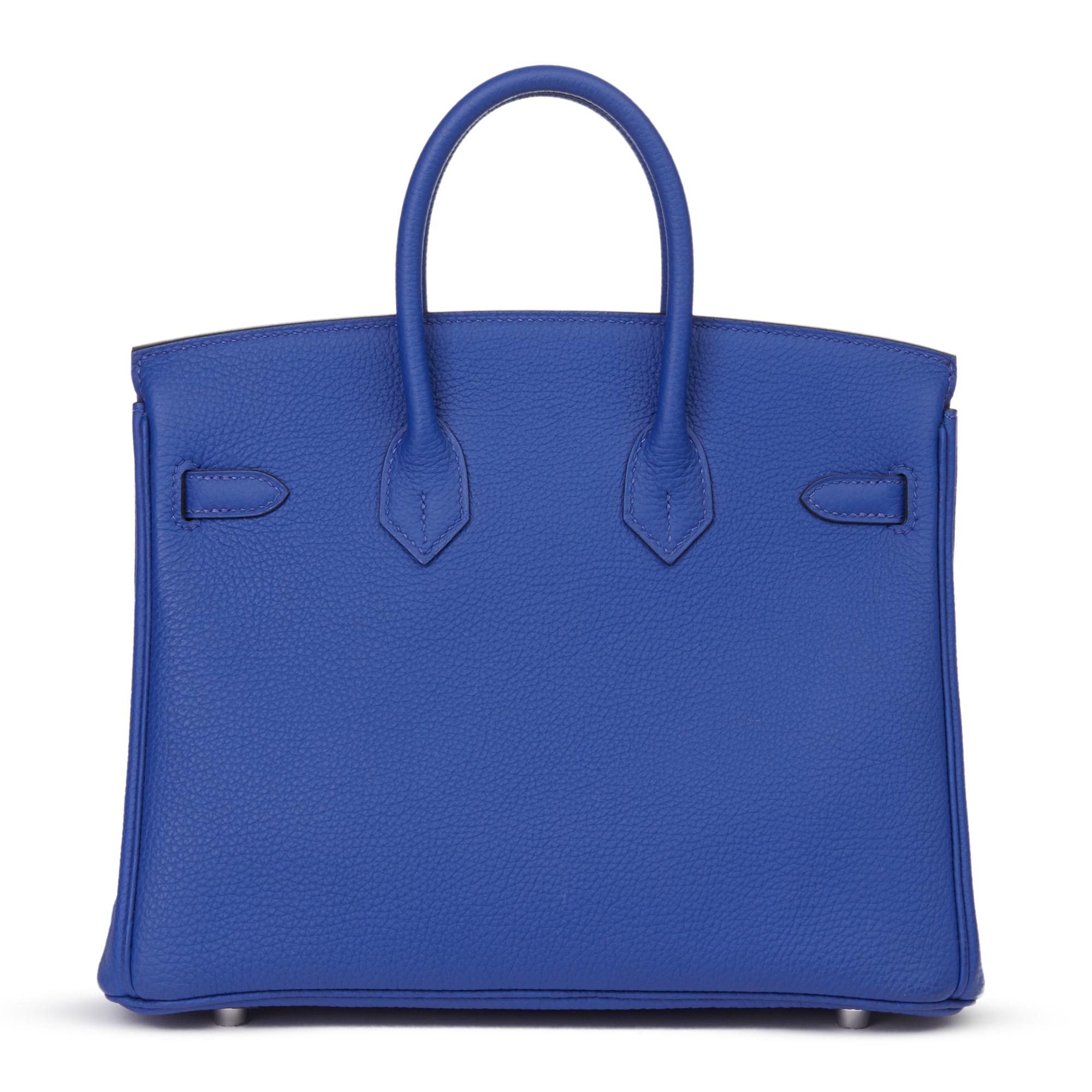 2016 Hermès Blue Electric Togo Leather Birkin 25cm 1