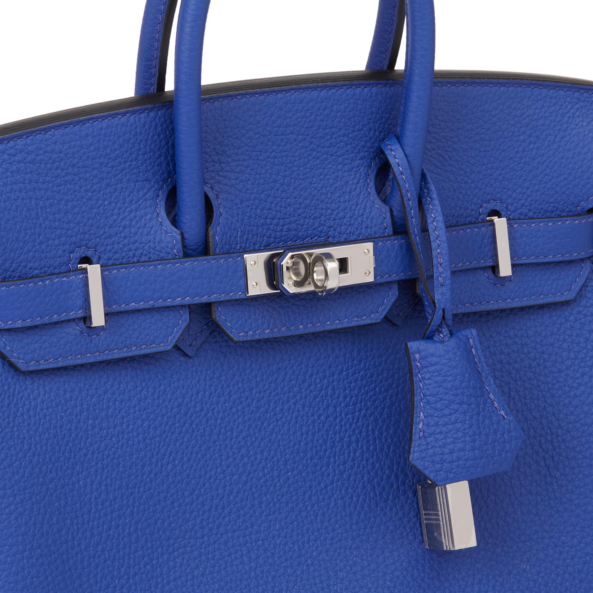 2016 Hermès Blue Electric Togo Leather Birkin 25cm 3