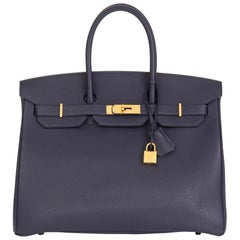 2016 Hermès Blue Nuit Togo Leather Birkin 35cm