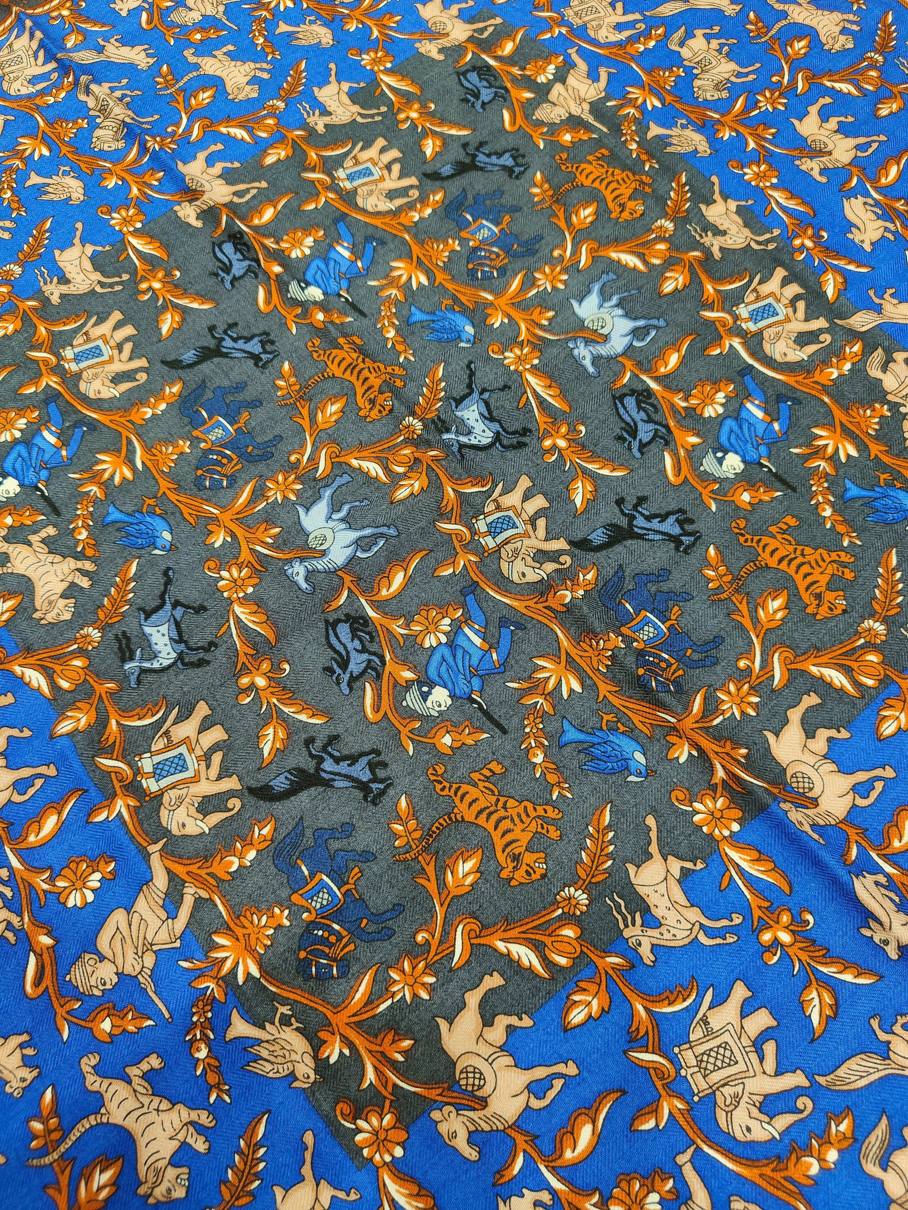2016 Hermès Chasse EN Inde scarf 140 In Excellent Condition For Sale In Capri, IT
