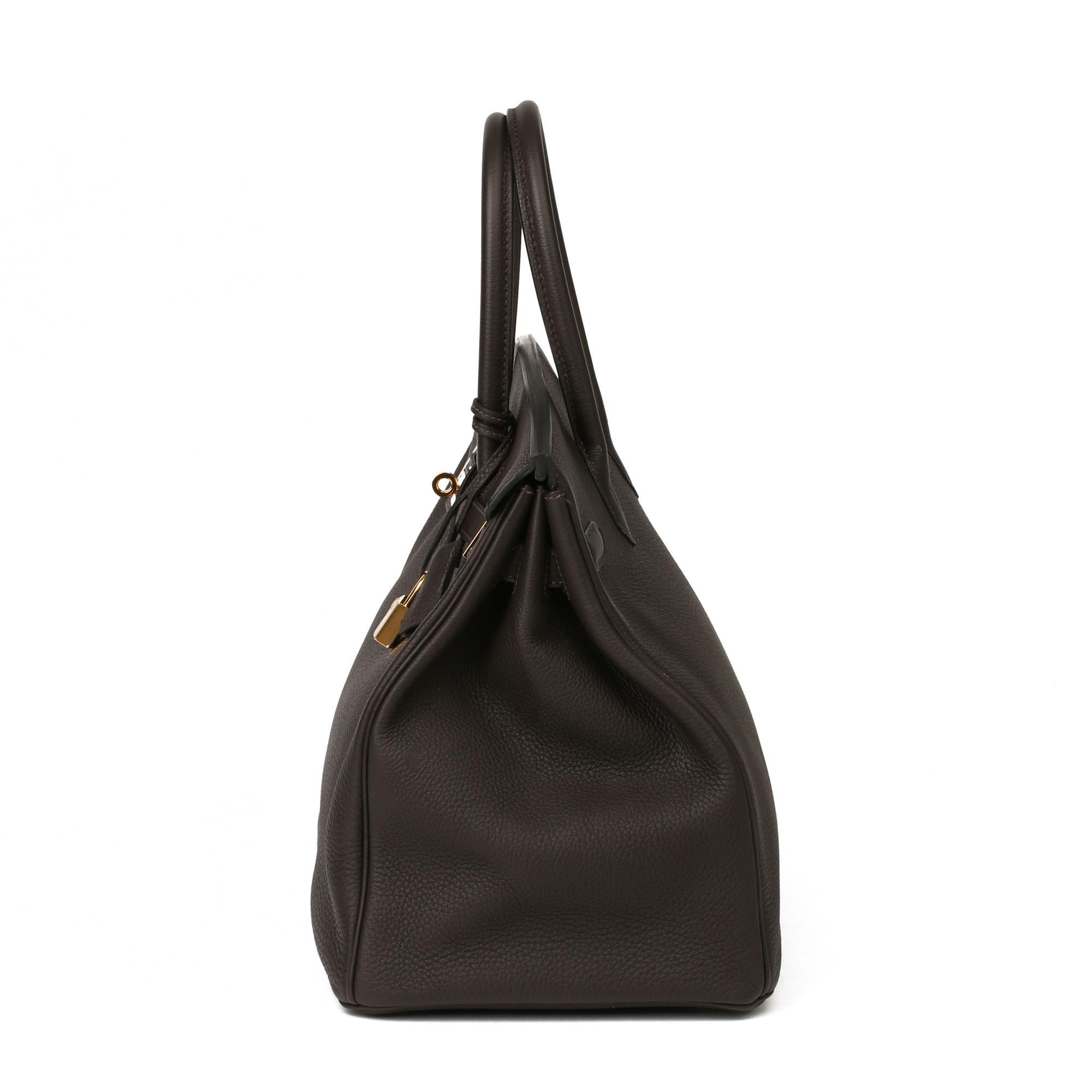 Black 2016 Hermès Macassar Togo Leather Birkin 35cm