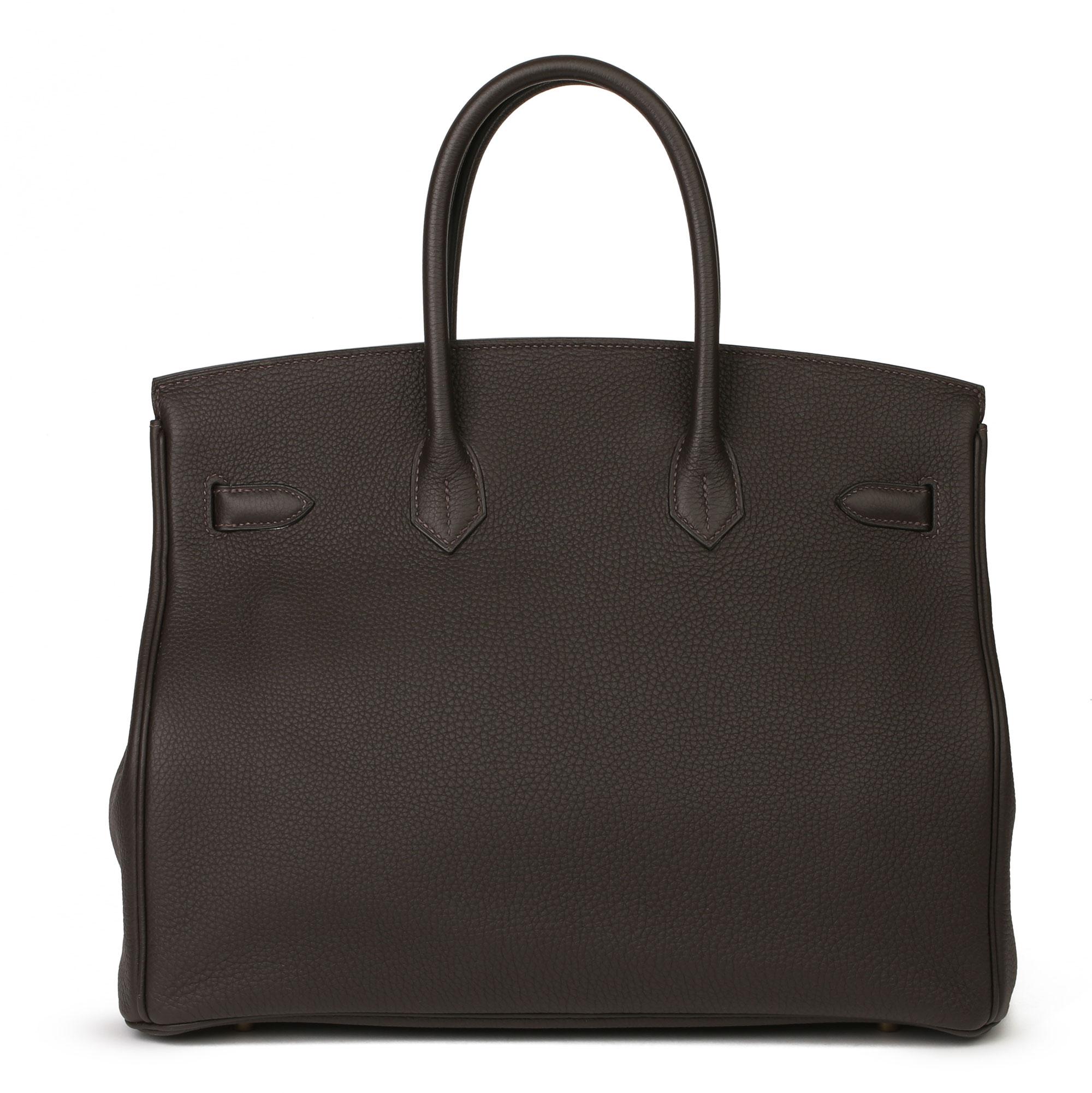 2016 Hermès Macassar Togo Leather Birkin 35cm In New Condition In Bishop's Stortford, Hertfordshire
