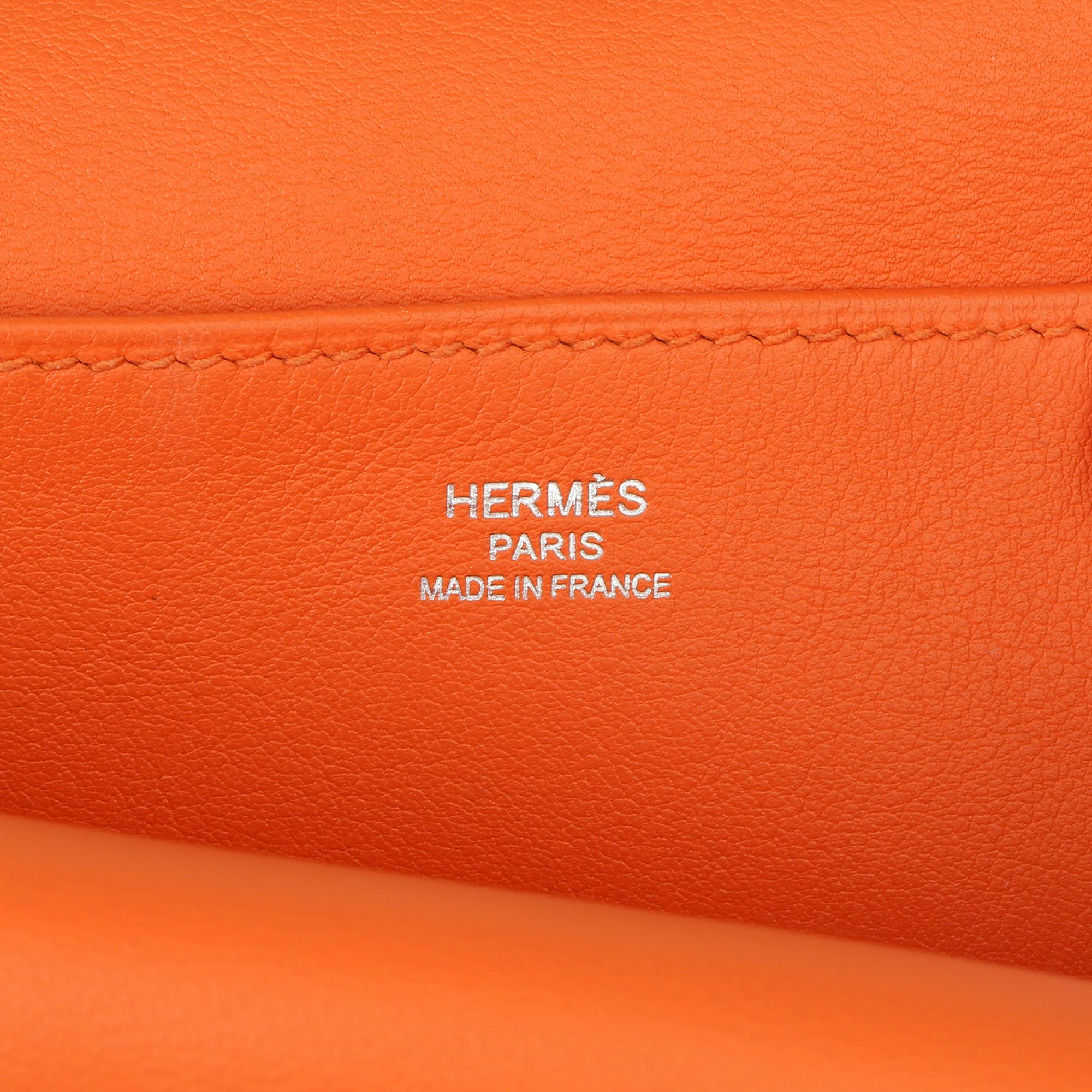 2016 Hermes Orange H Swift Leather Halzan 22 3