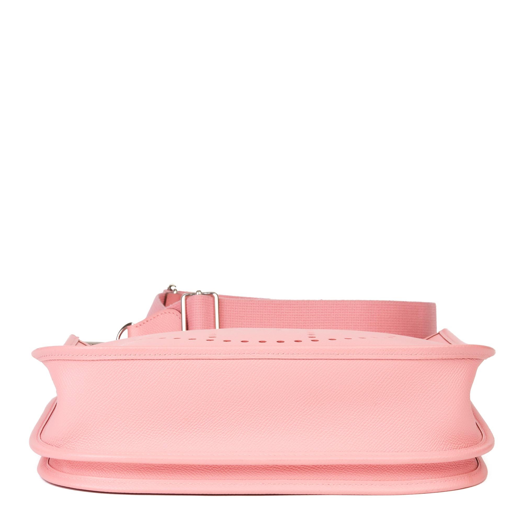 Pink 2016 Hermès Rose Confetti Epsom Leather Evelyne III 33