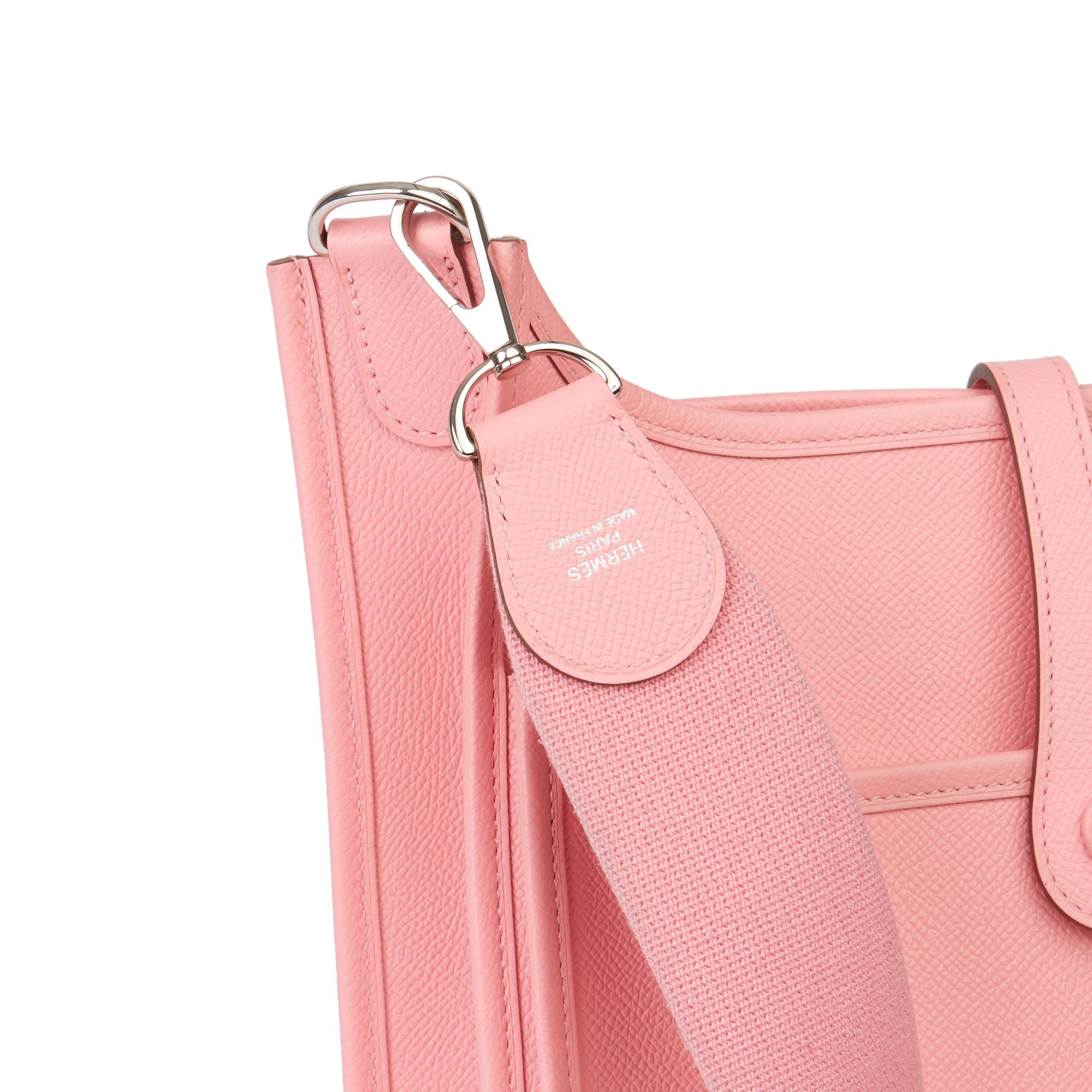 Women's 2016 Hermès Rose Confetti Epsom Leather Evelyne III 33