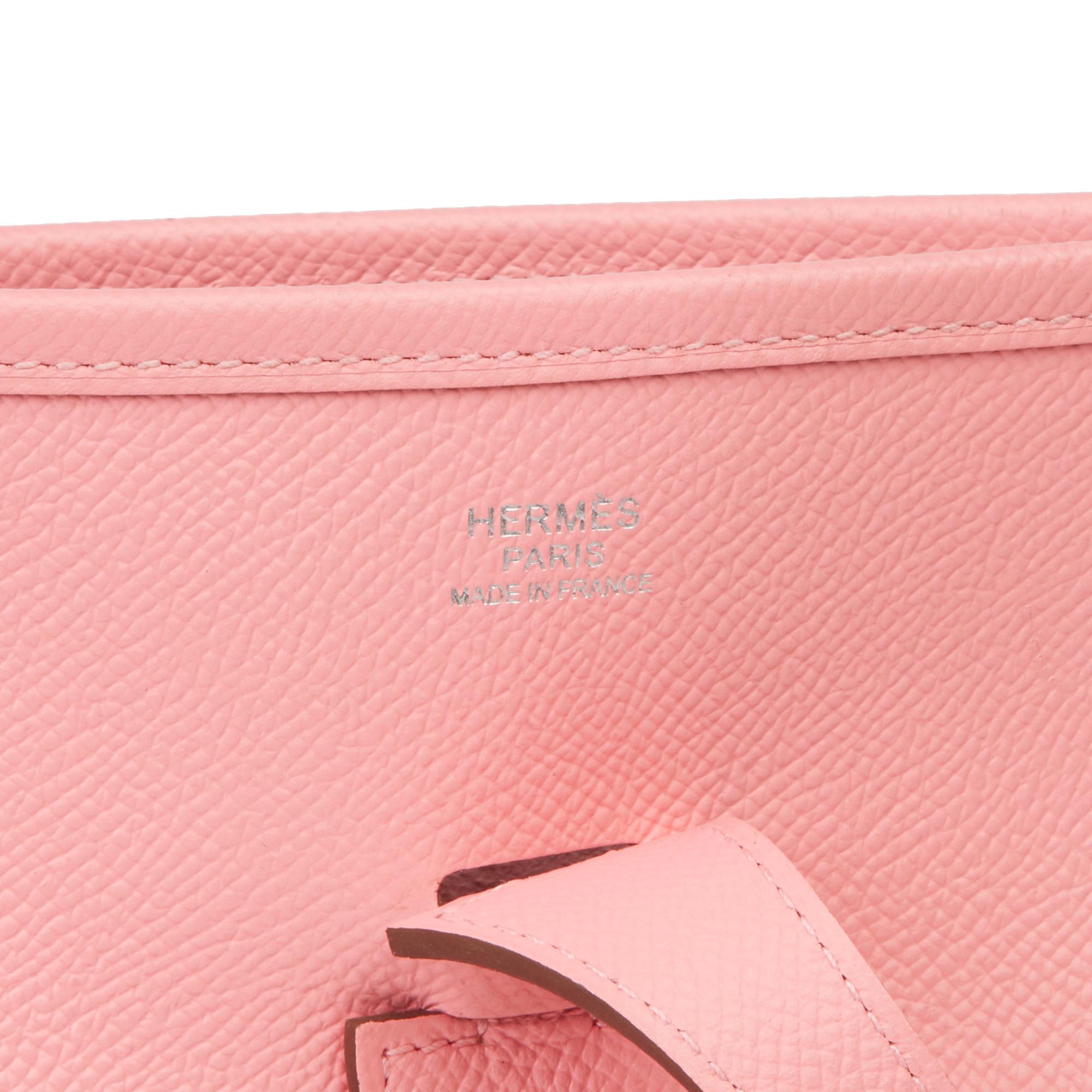 2016 Hermès Rose Confetti Epsom Leather Evelyne III 33 1