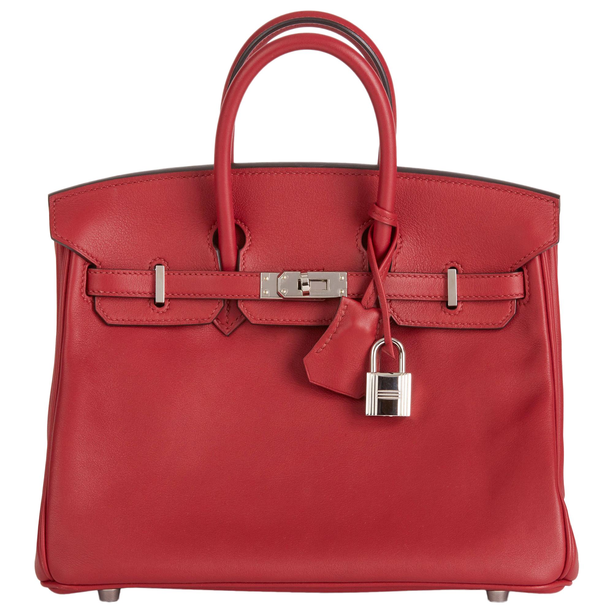 2016 Hermès Rouge Grenat Swift Leather Birkin 25cm