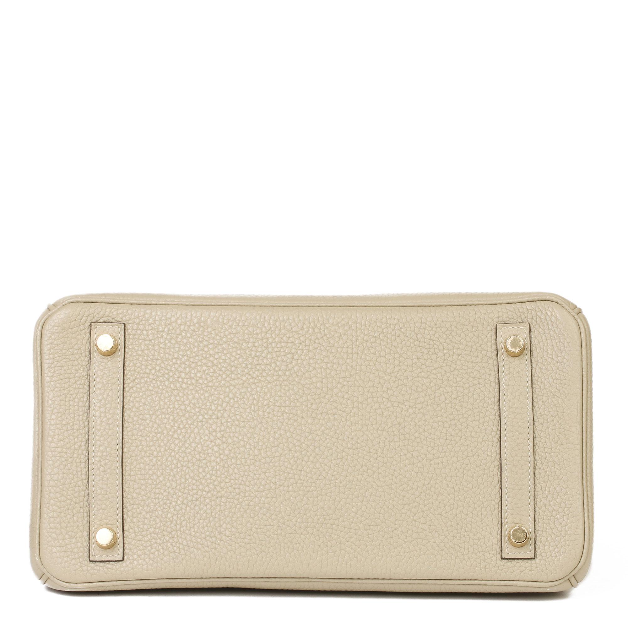 Beige 2016  Hermès Sage Clemence Leather Birkin 30cm