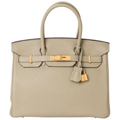 2016  Hermès Sage Clemence Leather Birkin 30cm