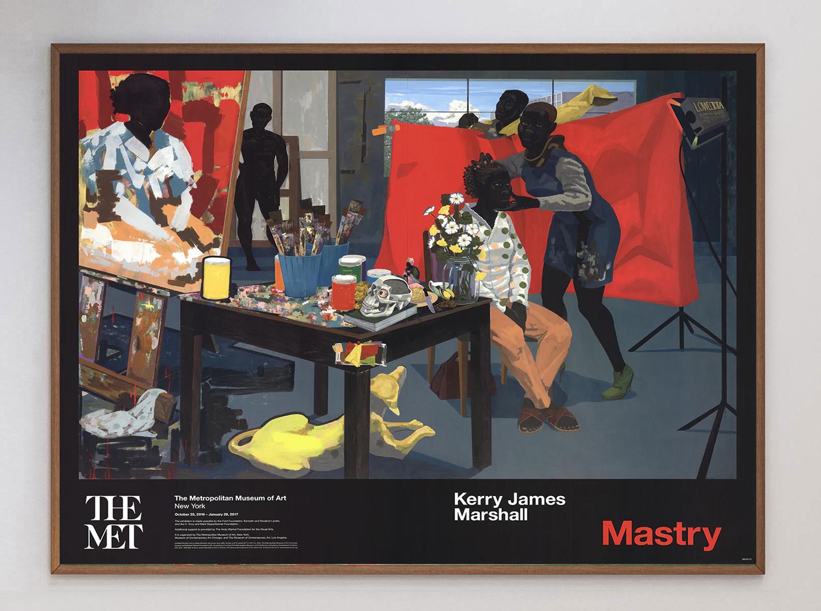 2016 Kerry James Marshall - Mastry - The Met Original Poster In Good Condition For Sale In Winchester, GB