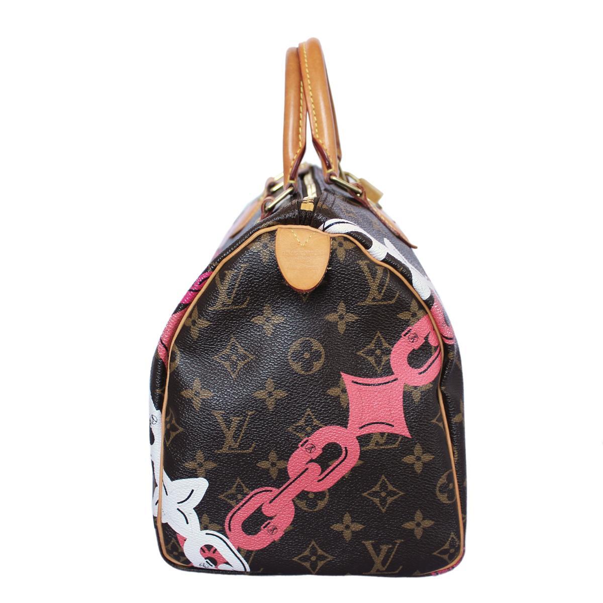 Fantastic bag, limited and exclusive edition
Year 2016
Chain Flower Speedy 30 LImited Edition
Monogram canvas
Vacchetta leather handles
Multicolored pattern
Zip closure
Locker and keys
Internal zip pocket
Fuchsia internal color
Cm 30 x 26 x 18 (11.8