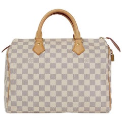 2016 Louis Vuitton Beige Damier Azur Coated Canvas Speedy 30
