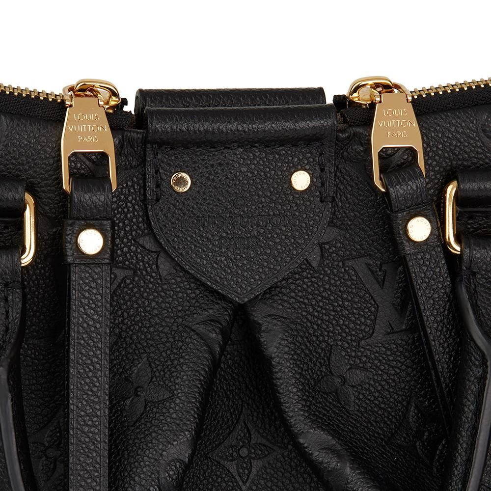 2016 Louis Vuitton Black Embossed Empreinte Leather Mazarine MM 1