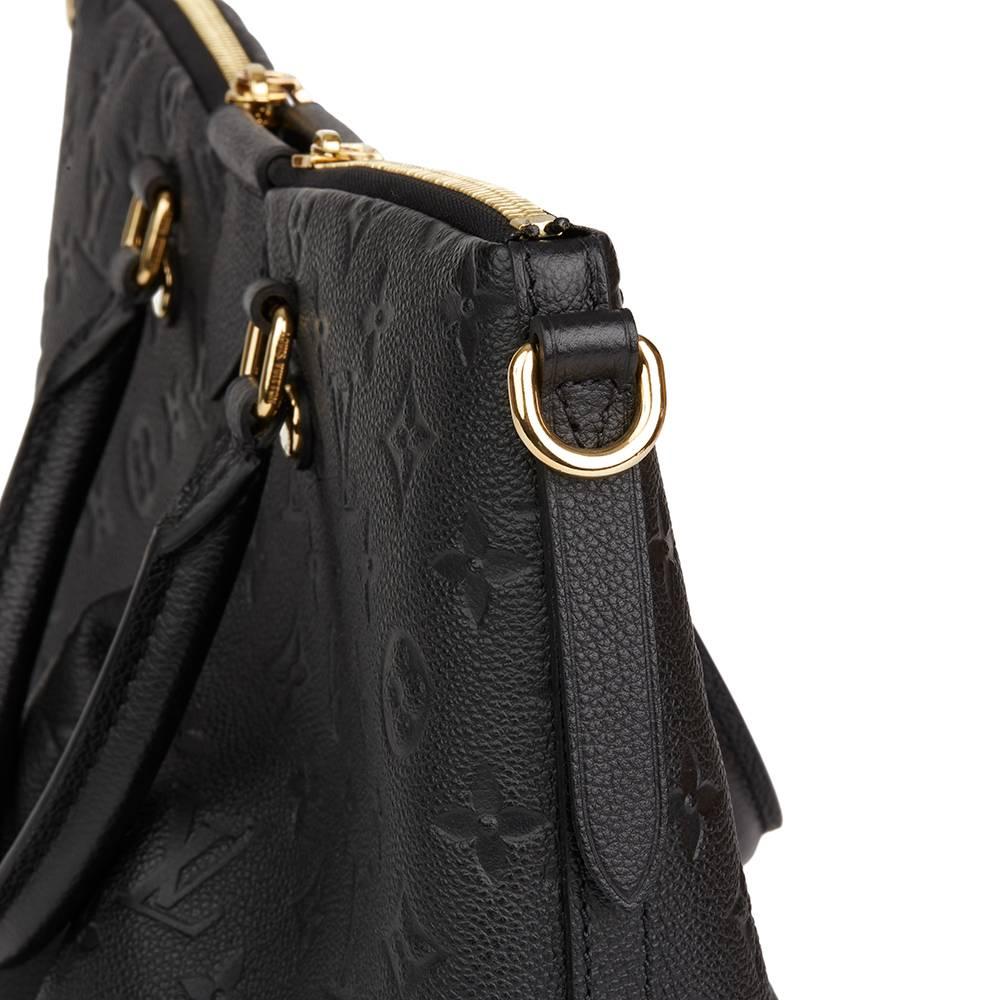 2016 Louis Vuitton Black Embossed Empreinte Leather Mazarine MM 2