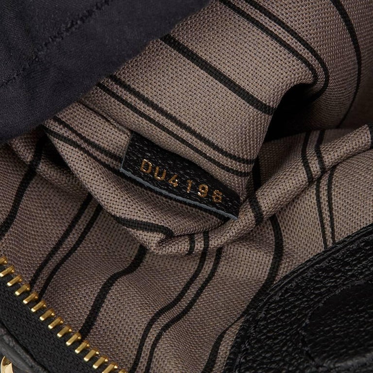 2016 Louis Vuitton Black Embossed Empreinte Leather Mazarine MM at