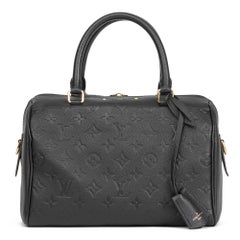 2016 Louis Vuitton Black Monogram Empreinte Leather Speedy Bandouliere 25