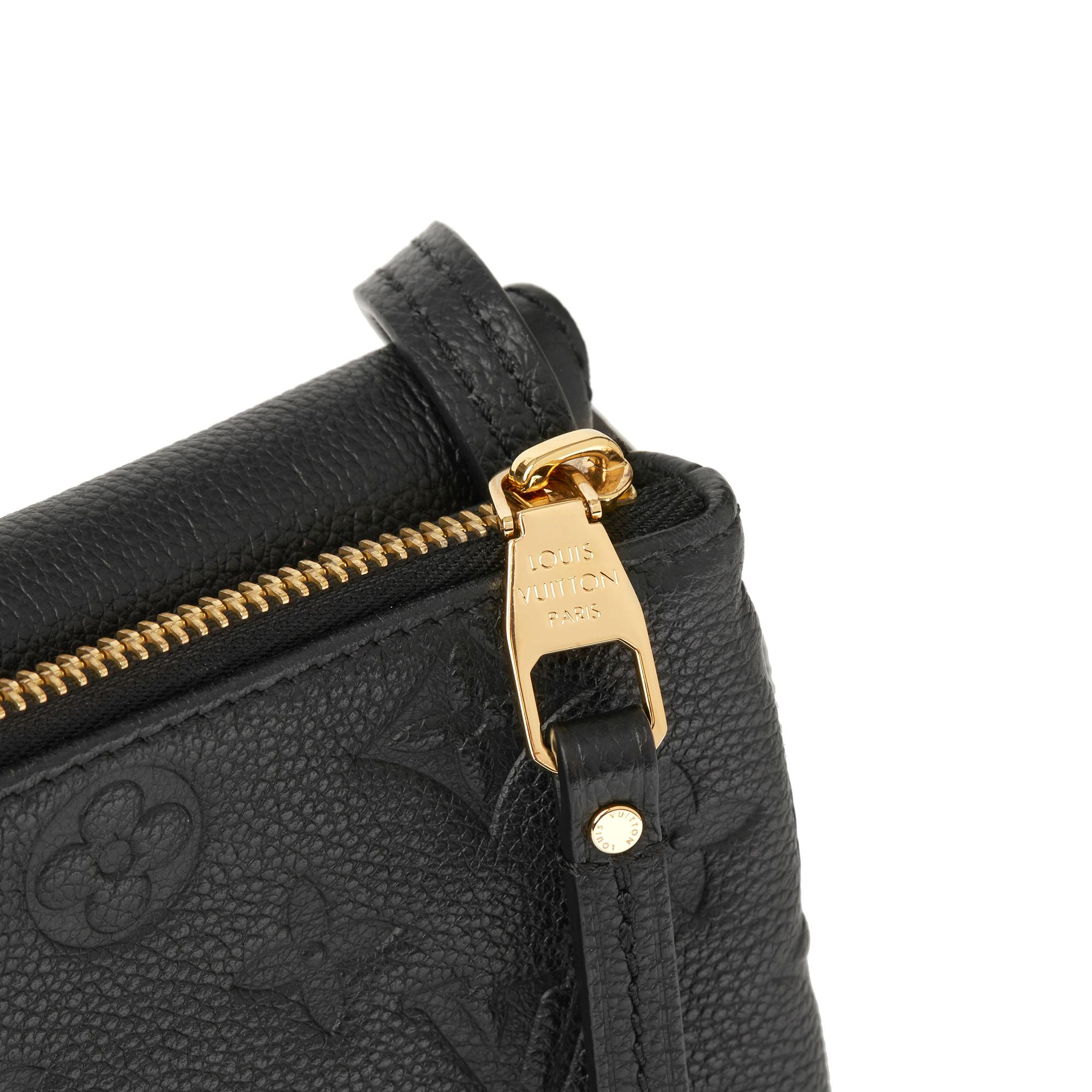 Women's 2016 Louis Vuitton Black Monogram Empreinte Leather Twinset