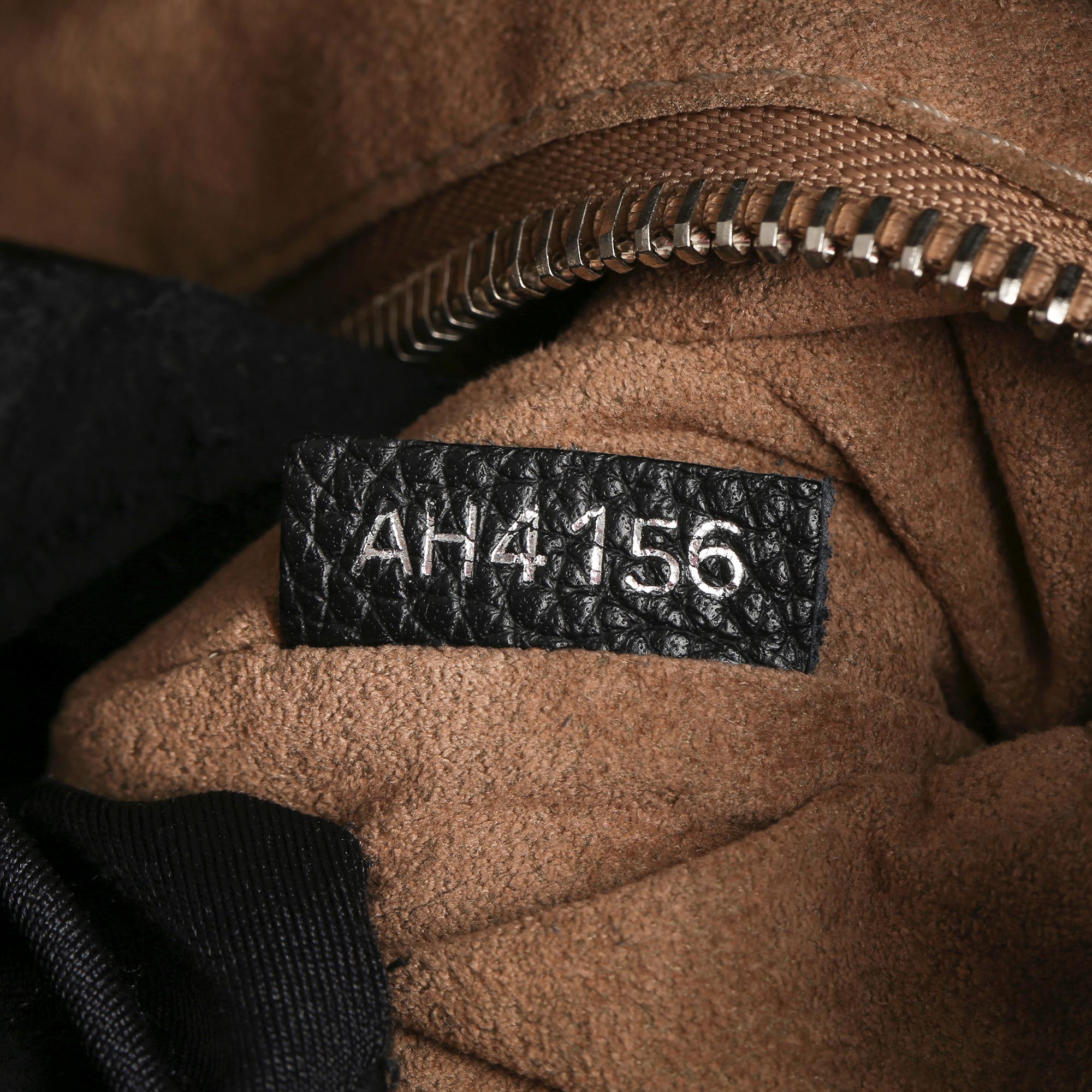 2016 Louis Vuitton Black Monogram Mahina Leather & Brown Leather Babylone MM 2