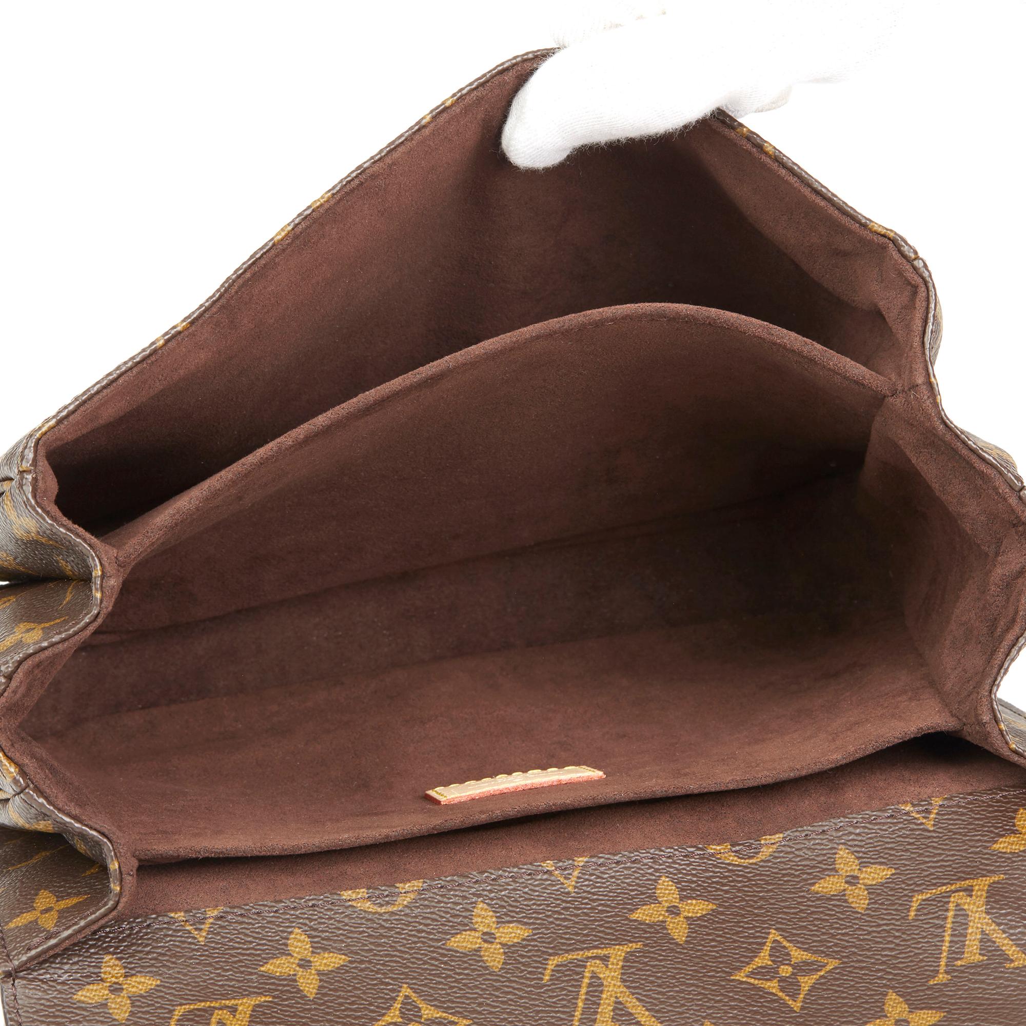 2016 Louis Vuitton Brown Monogram Coated Canvas Pochette Metis 6