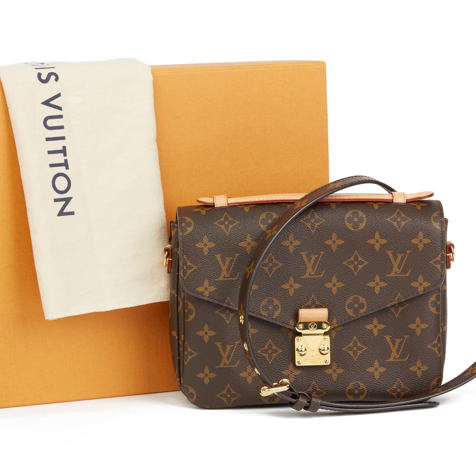 2016 Louis Vuitton Brown Monogram Coated Canvas Pochette Metis 7