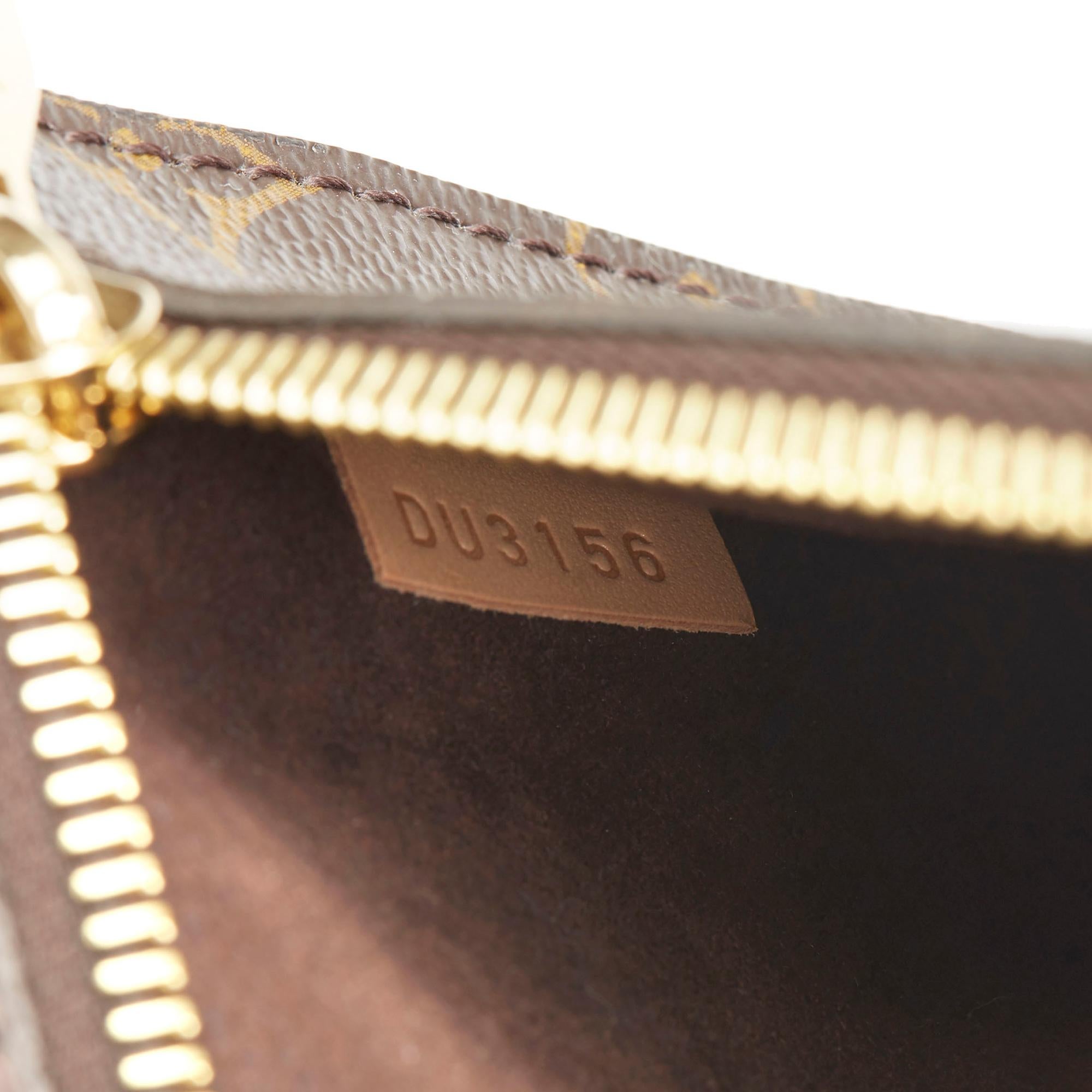 2016 Louis Vuitton Brown Monogram Coated Canvas Pochette Metis 5