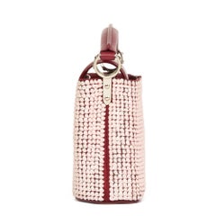 2016 Louis Vuitton Burgundy Sequin Embellished Smooth Calfskin Leather Capucines